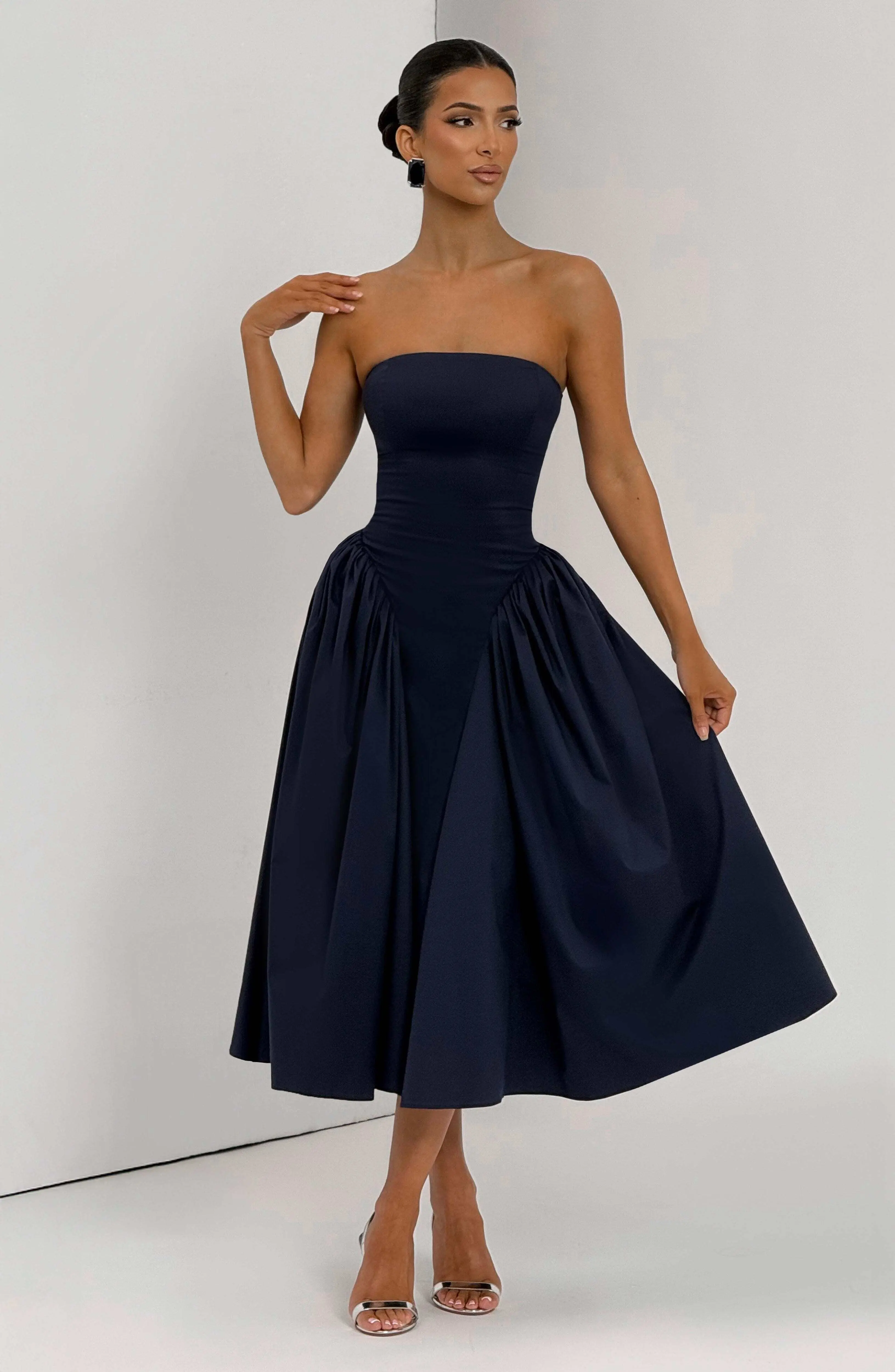 Darla Midi Dress - Navy - Image 7