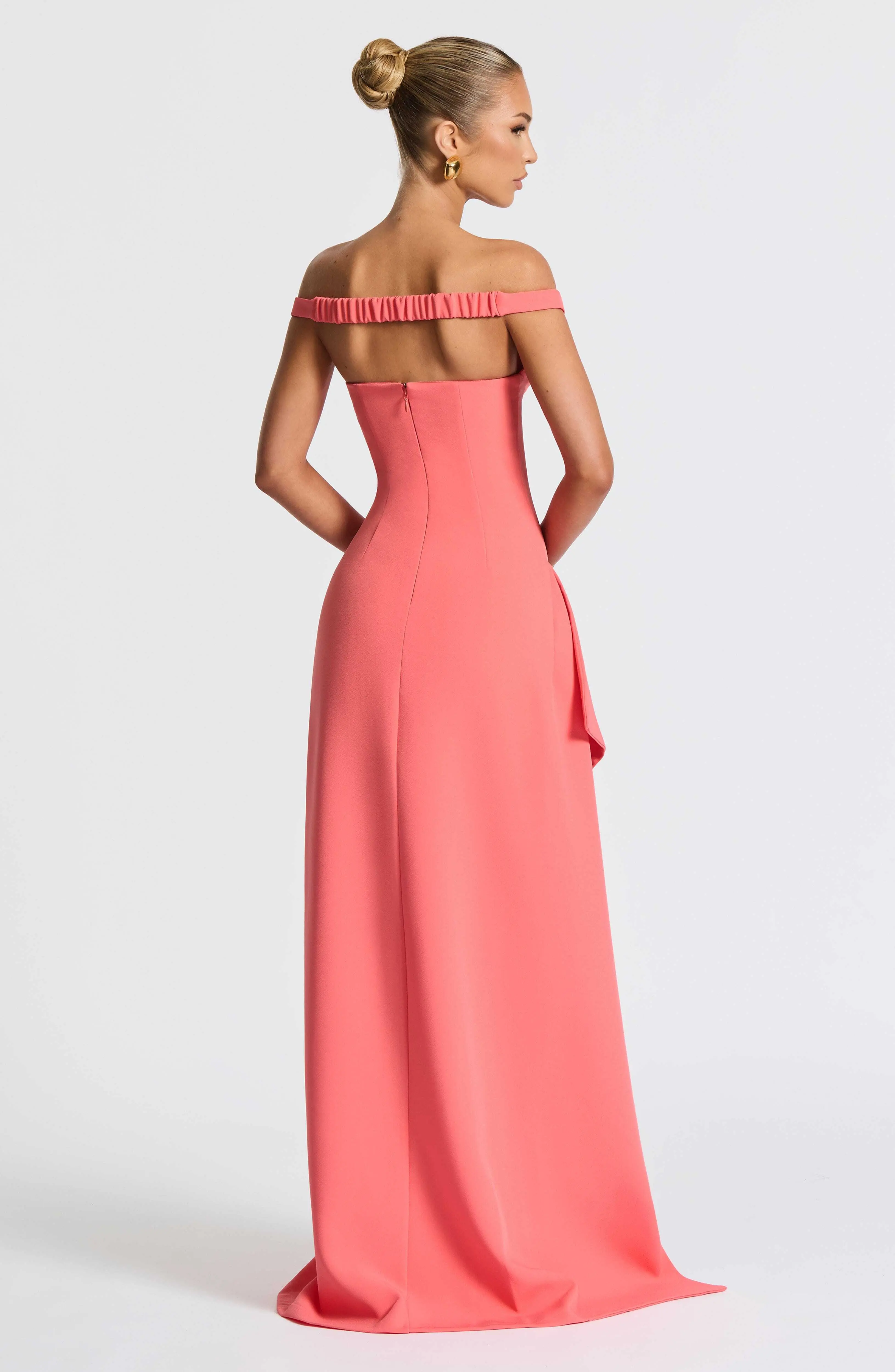 Khalesia Maxi Dress - Coral Pink - Image 3