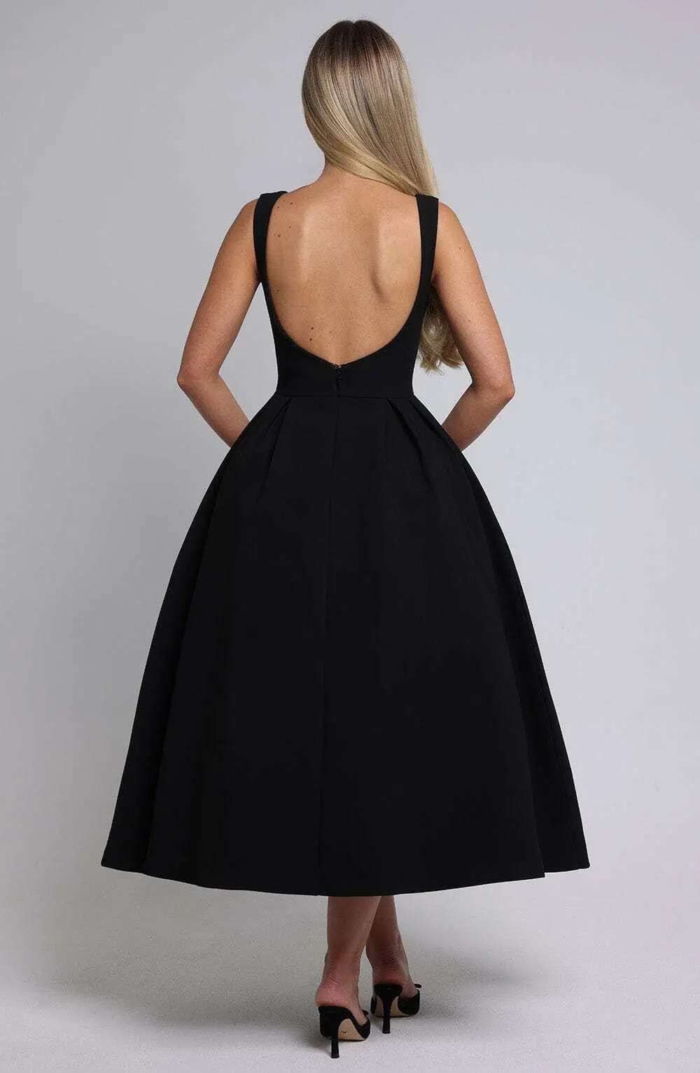 Clarabella Midi Dress - Black - Image 7
