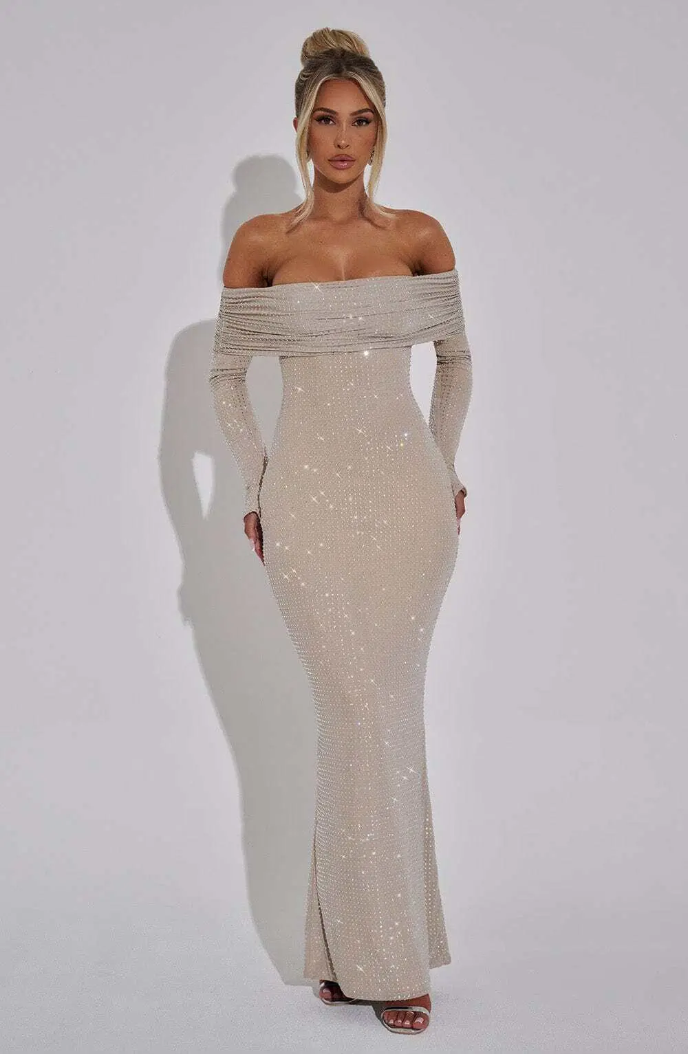 Cyprus Maxi Dress - Nude - Image 12