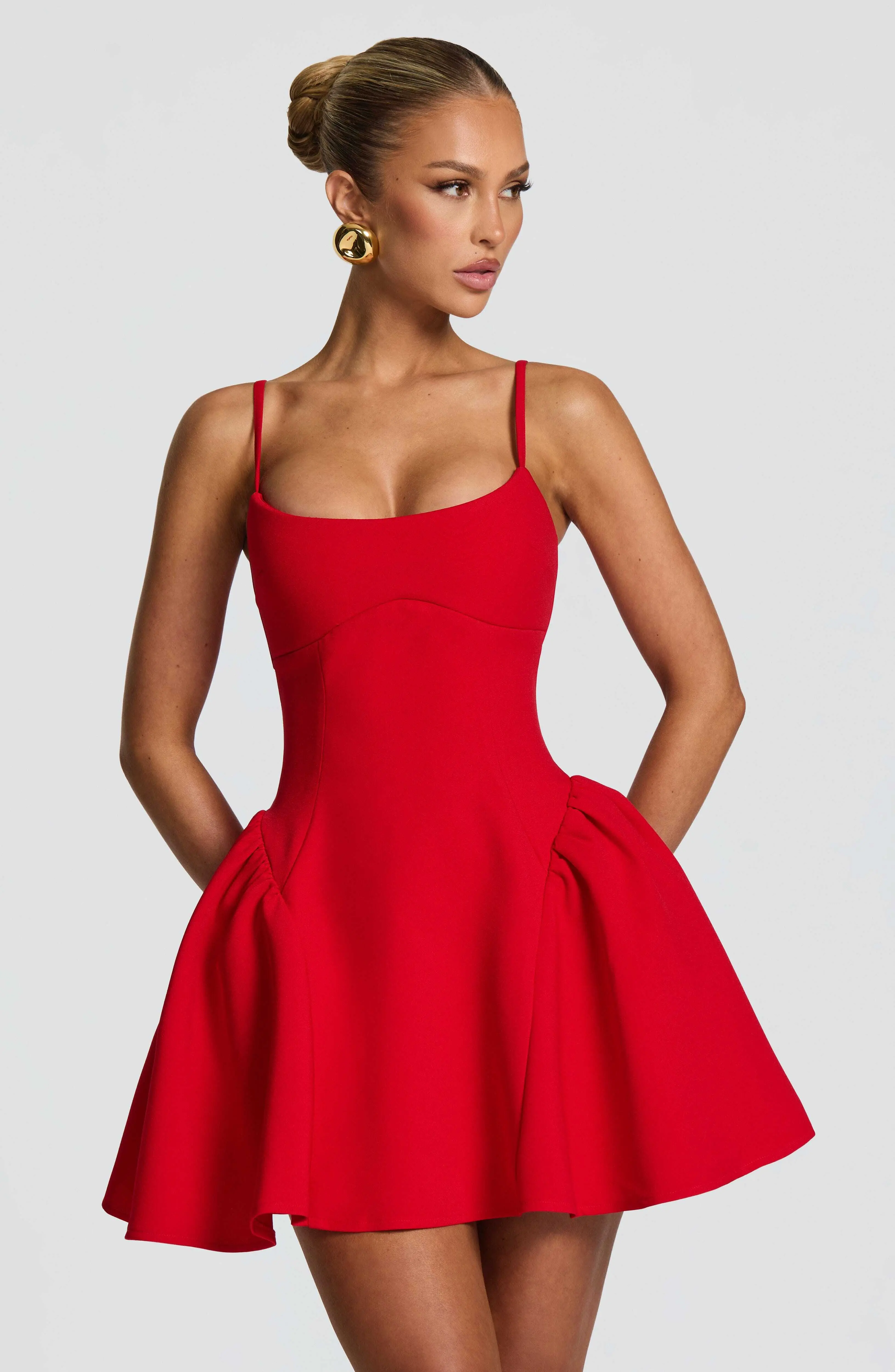 Kiah Mini Dress - Red - Image 5