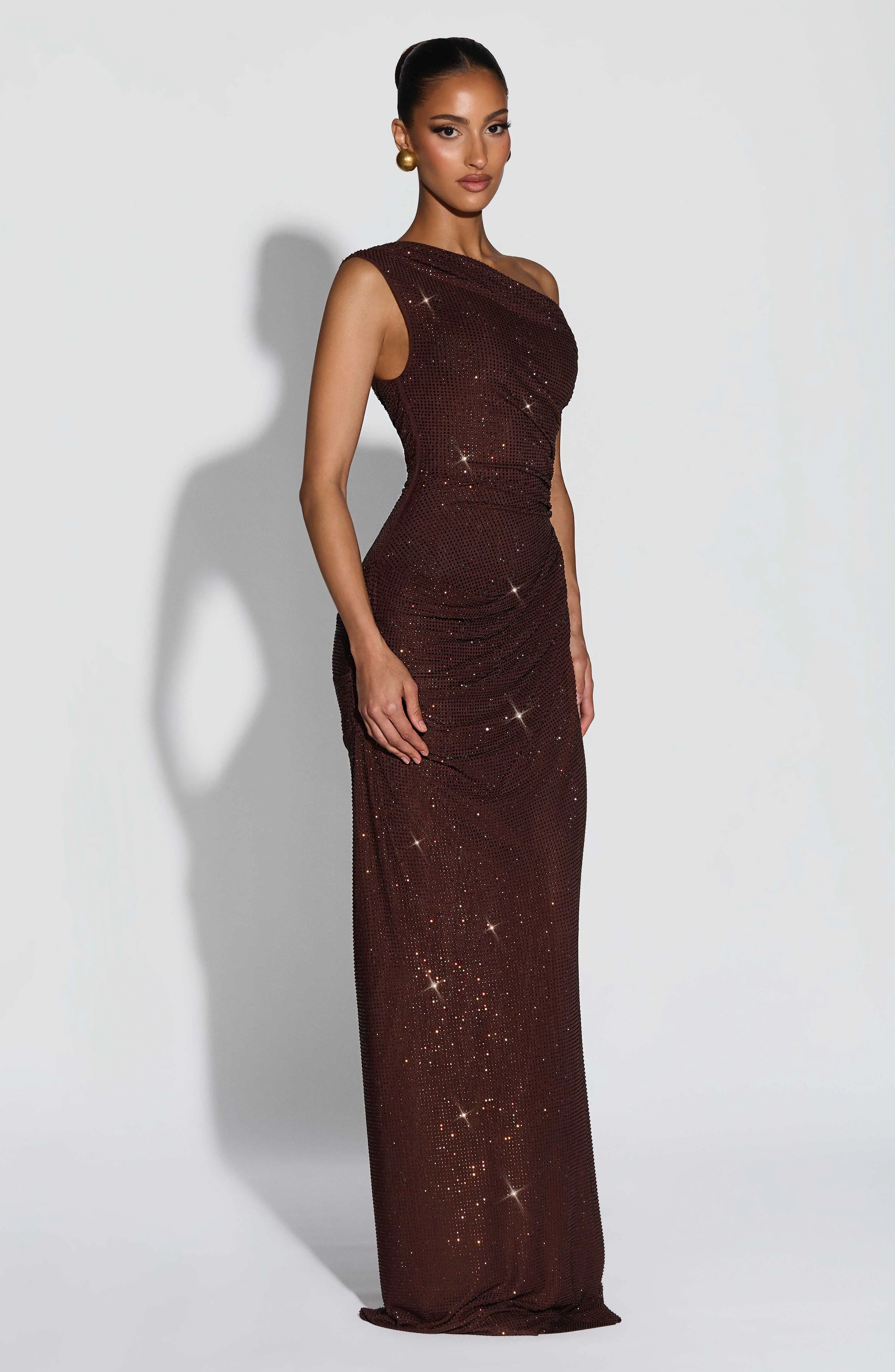 Ottilie Maxi Dress - Plum Brown - Image 5