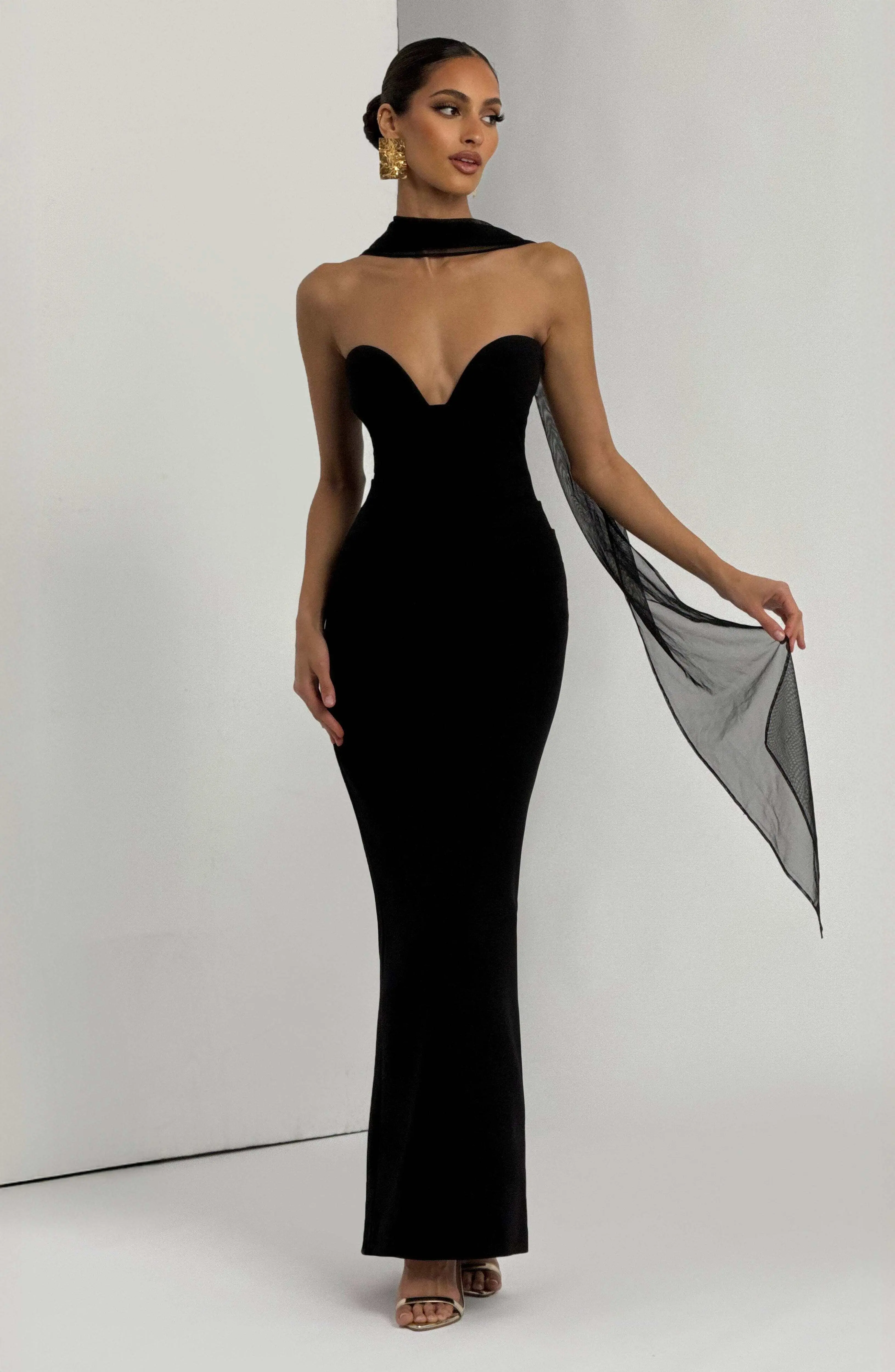 Lindsey Maxi Dress - Black - Image 3