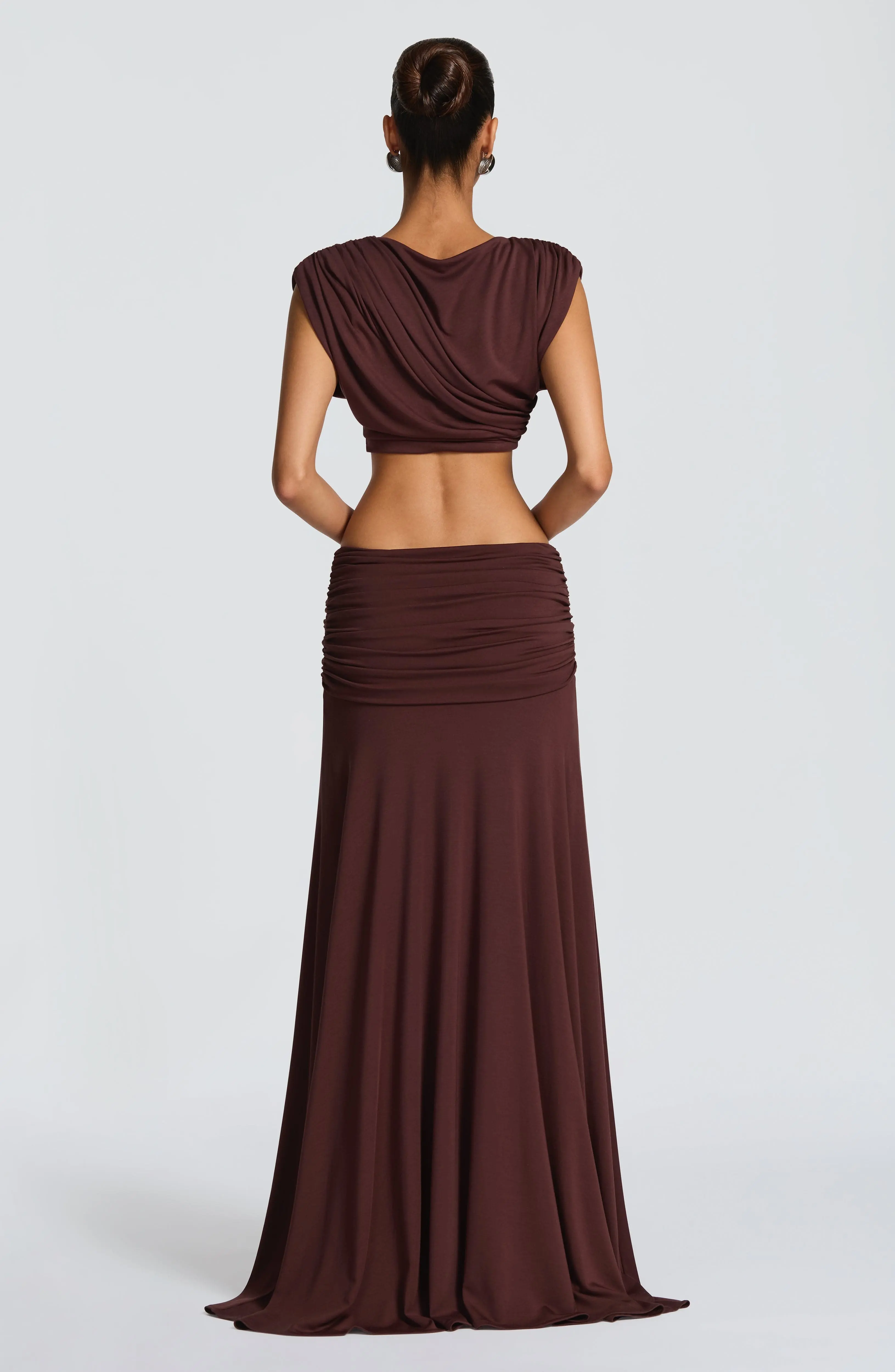 Paige Maxi Skirt - Plum Brown - Image 3