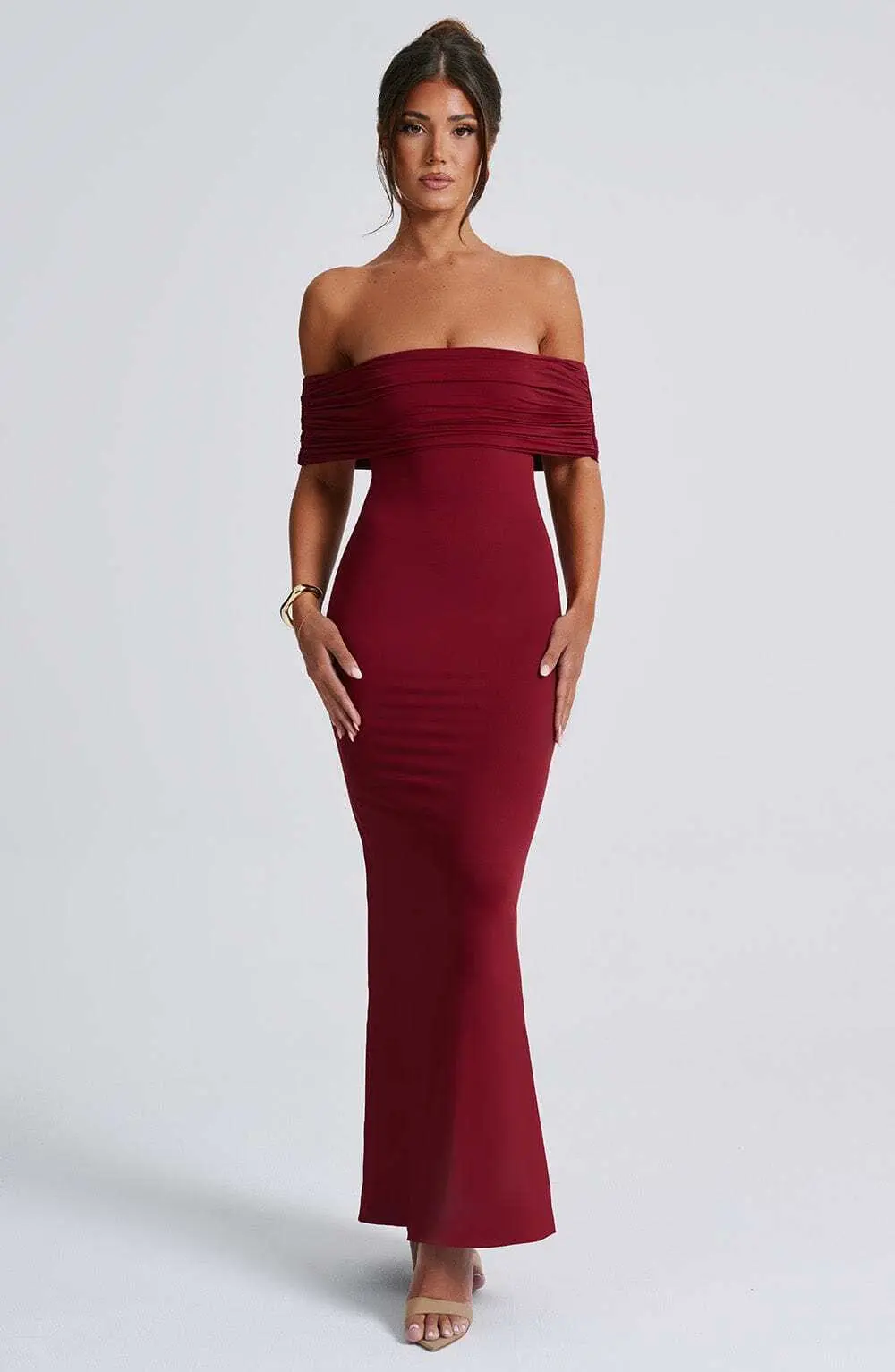Belinda Maxi Dress - Burgundy - Image 11