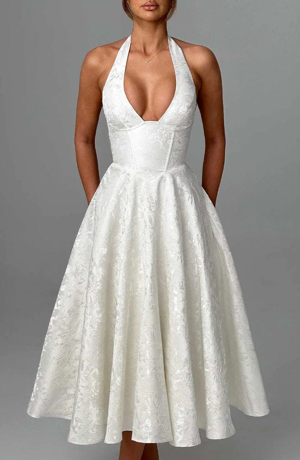 Effie Midi Dress - Ivory - Image 7