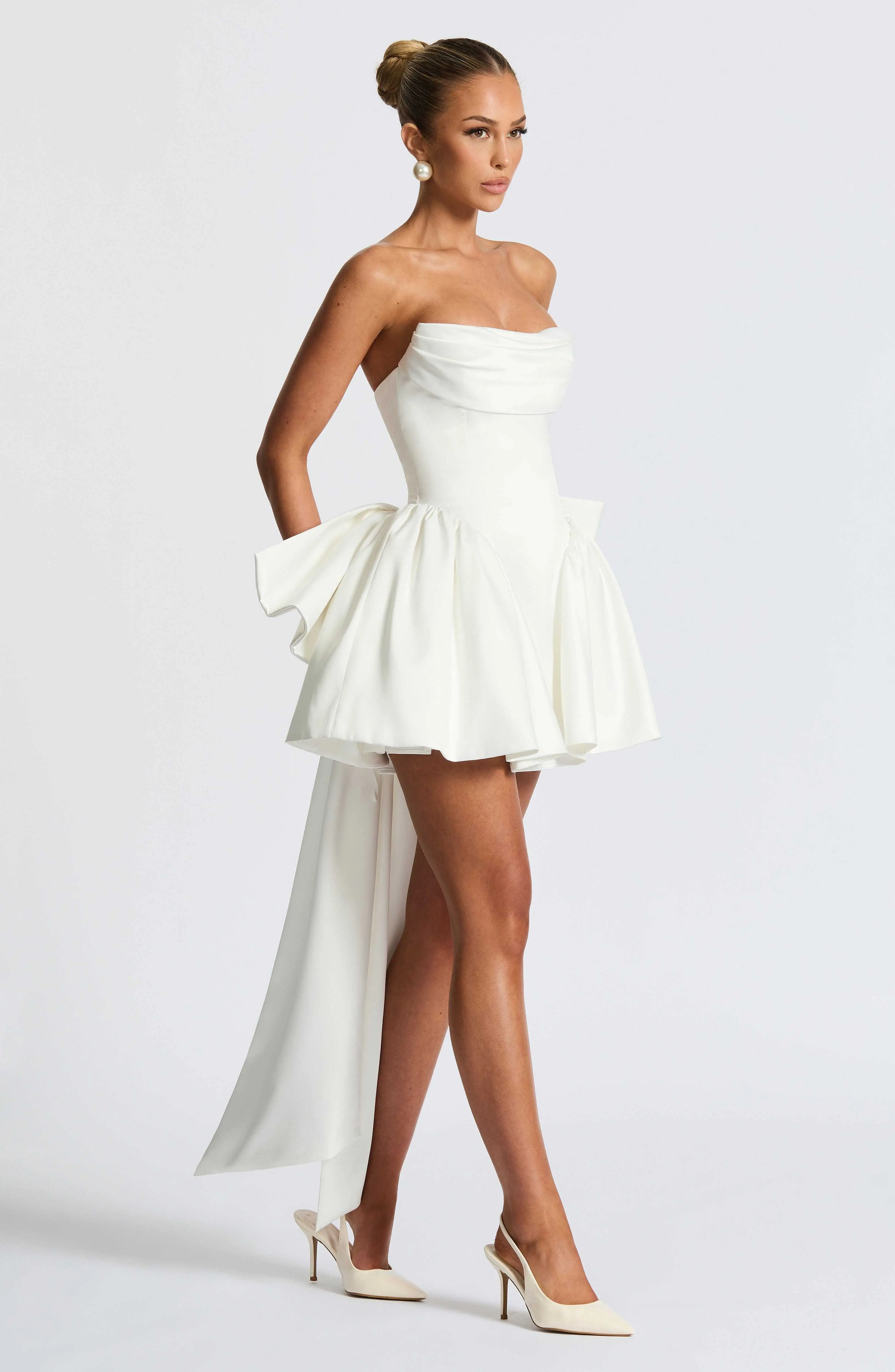 Trinity Mini Dress - Ivory - Image 8