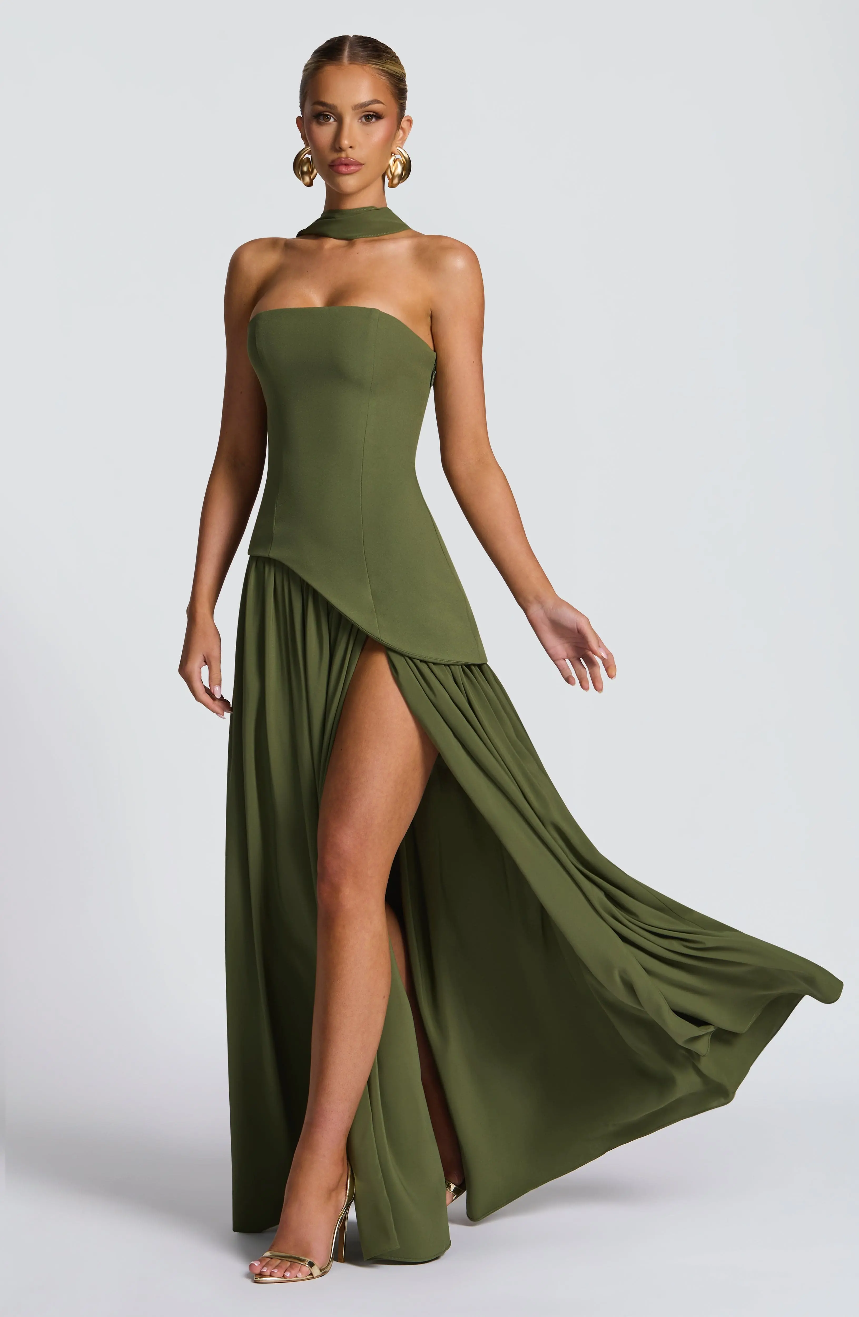 Maliyah Maxi Dress - Khaki - Image 2