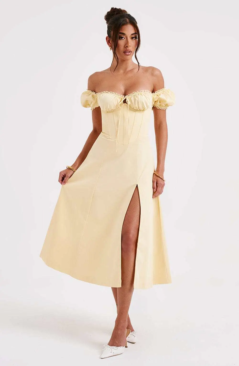 Courtney Midi Dress - Lemon - Image 12