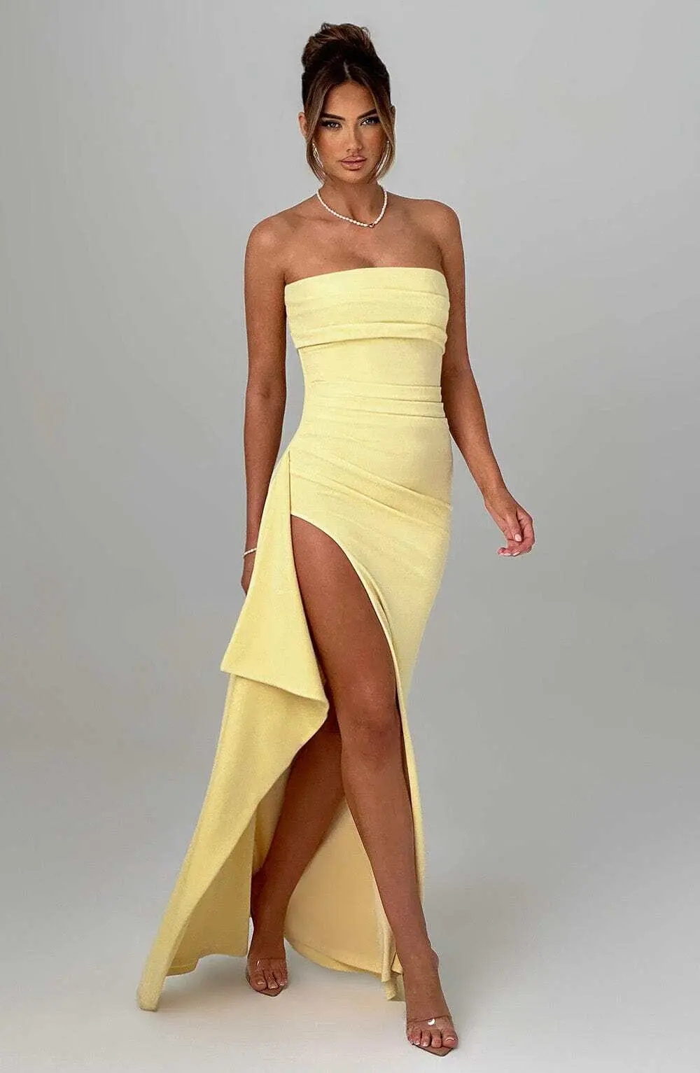 Zafira Maxi Dress - Lemon - Image 6