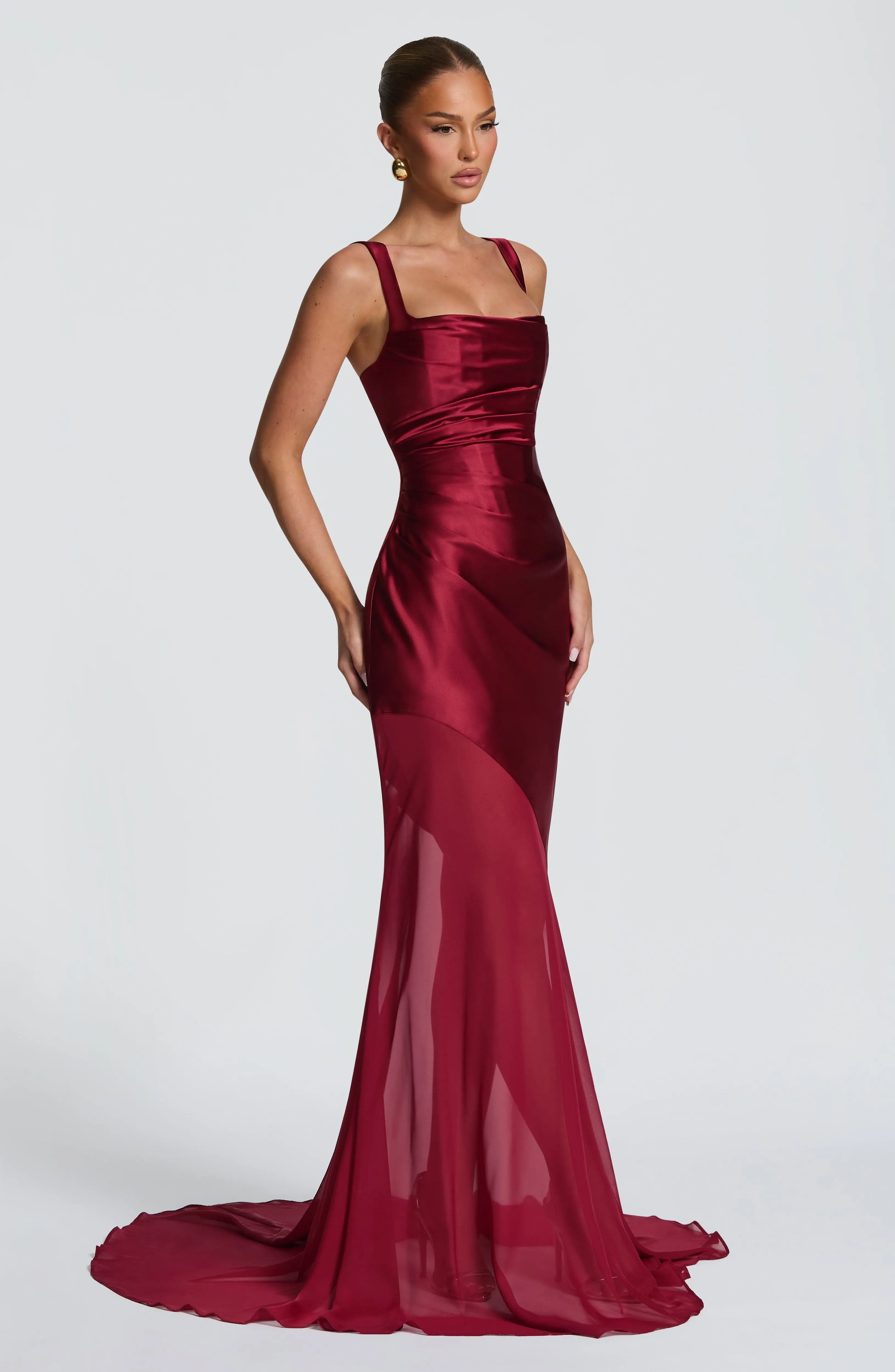 Eliza Gown - Burgundy - Image 3