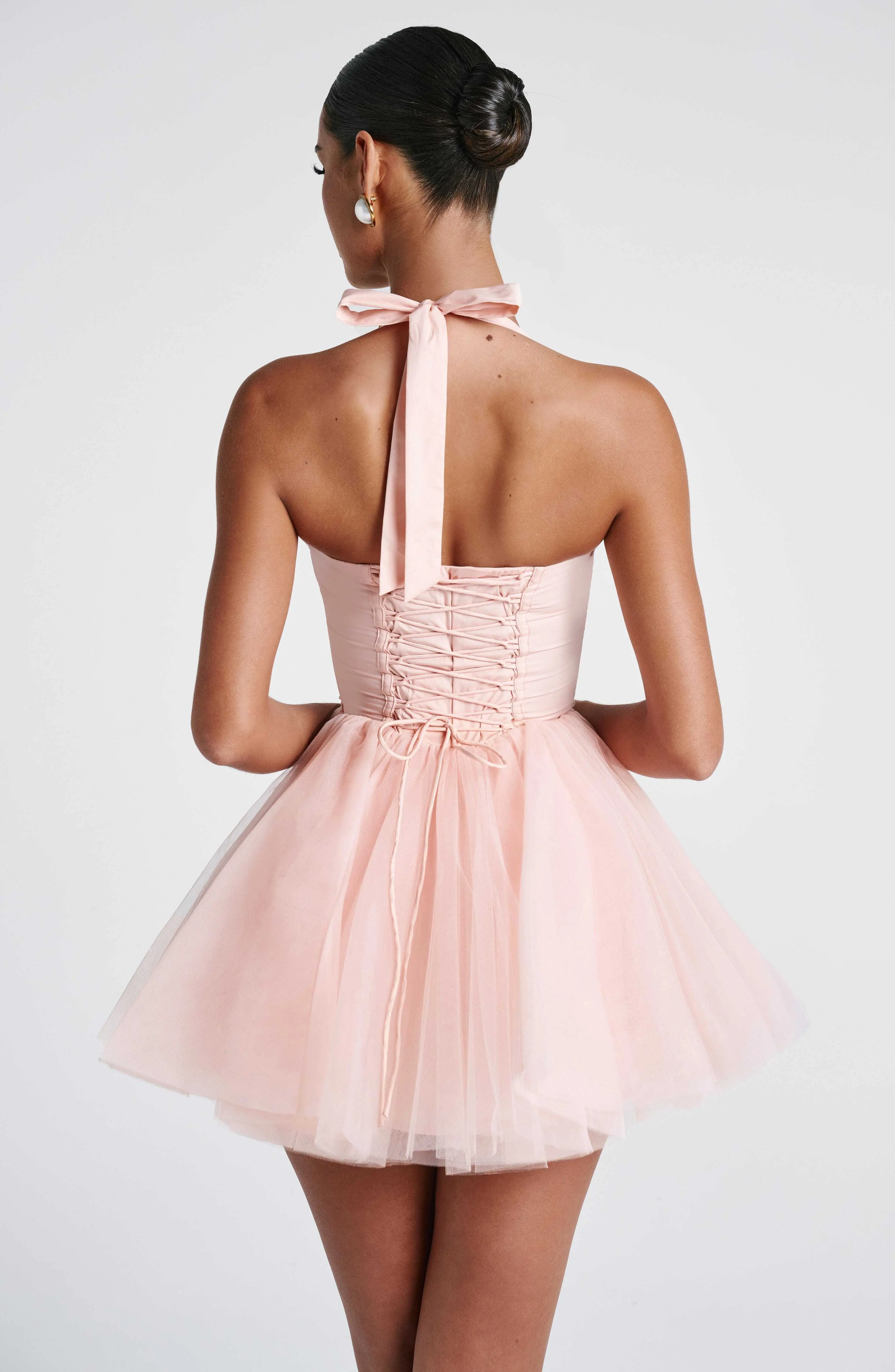 Keely Mini Dress - Soft Peach - Image 7