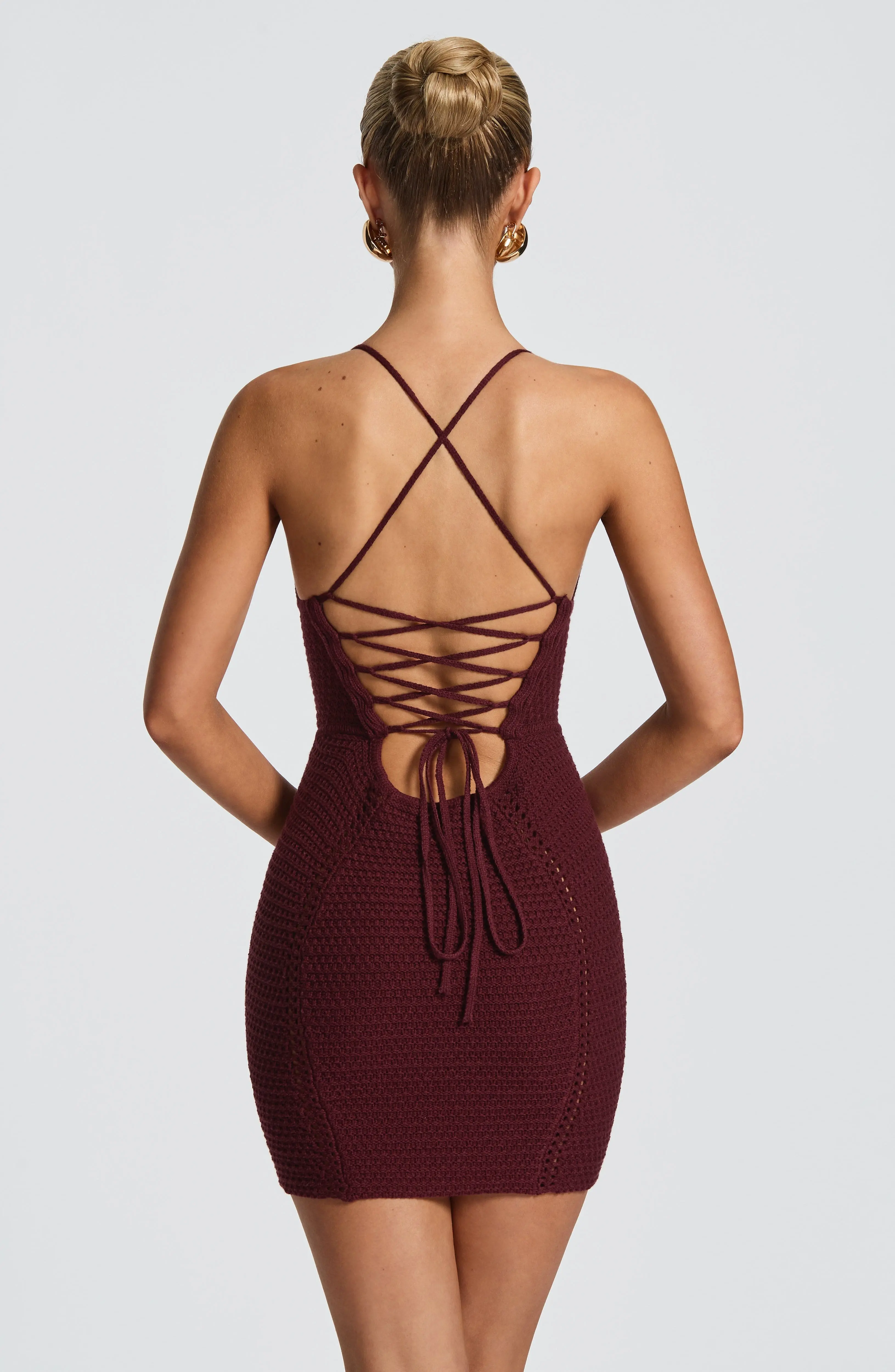 Xanthe Mini Dress - Cherry Lacquer - Image 2