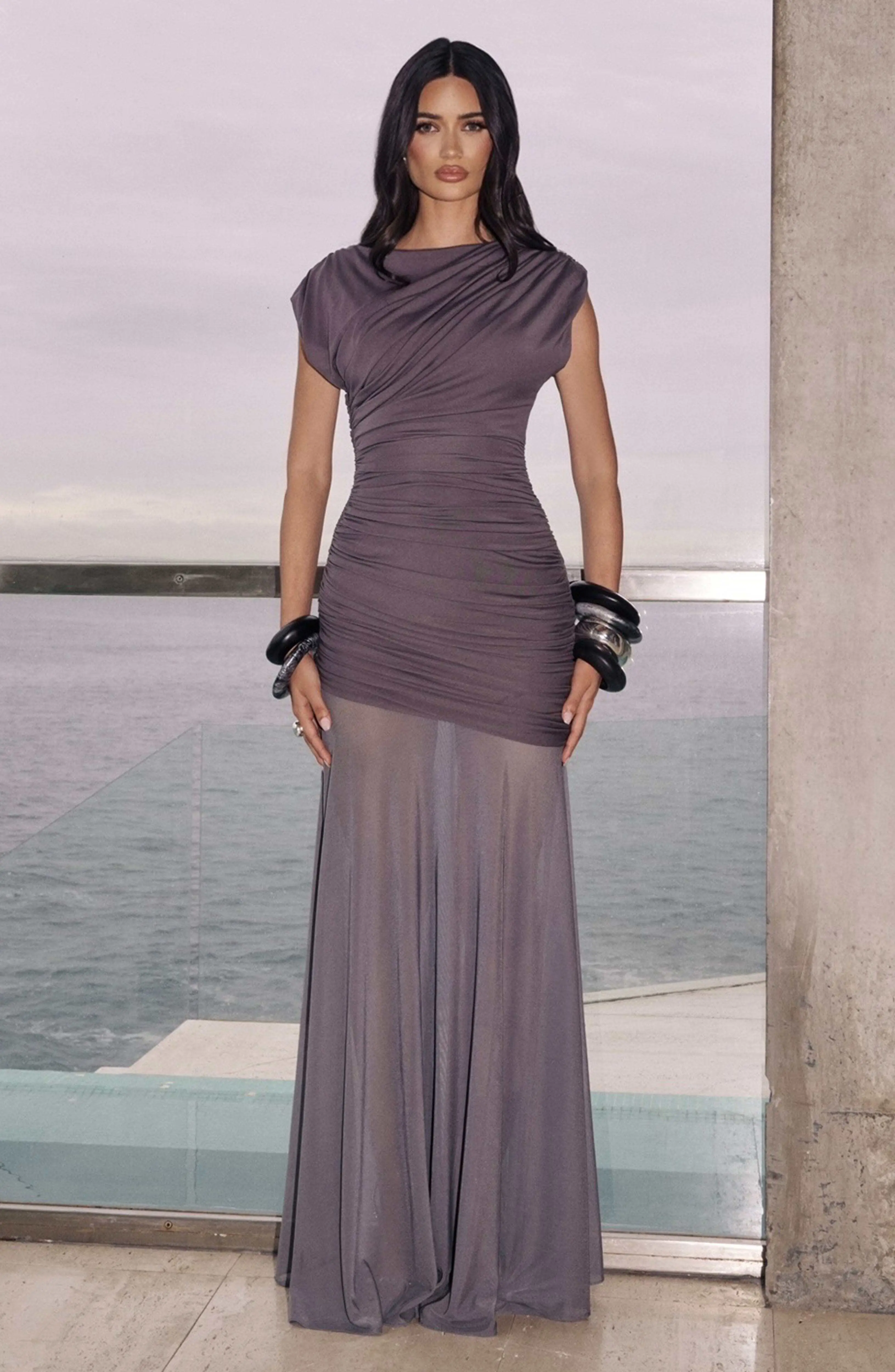 Demelza Maxi Dress - Charcoal - Image 6