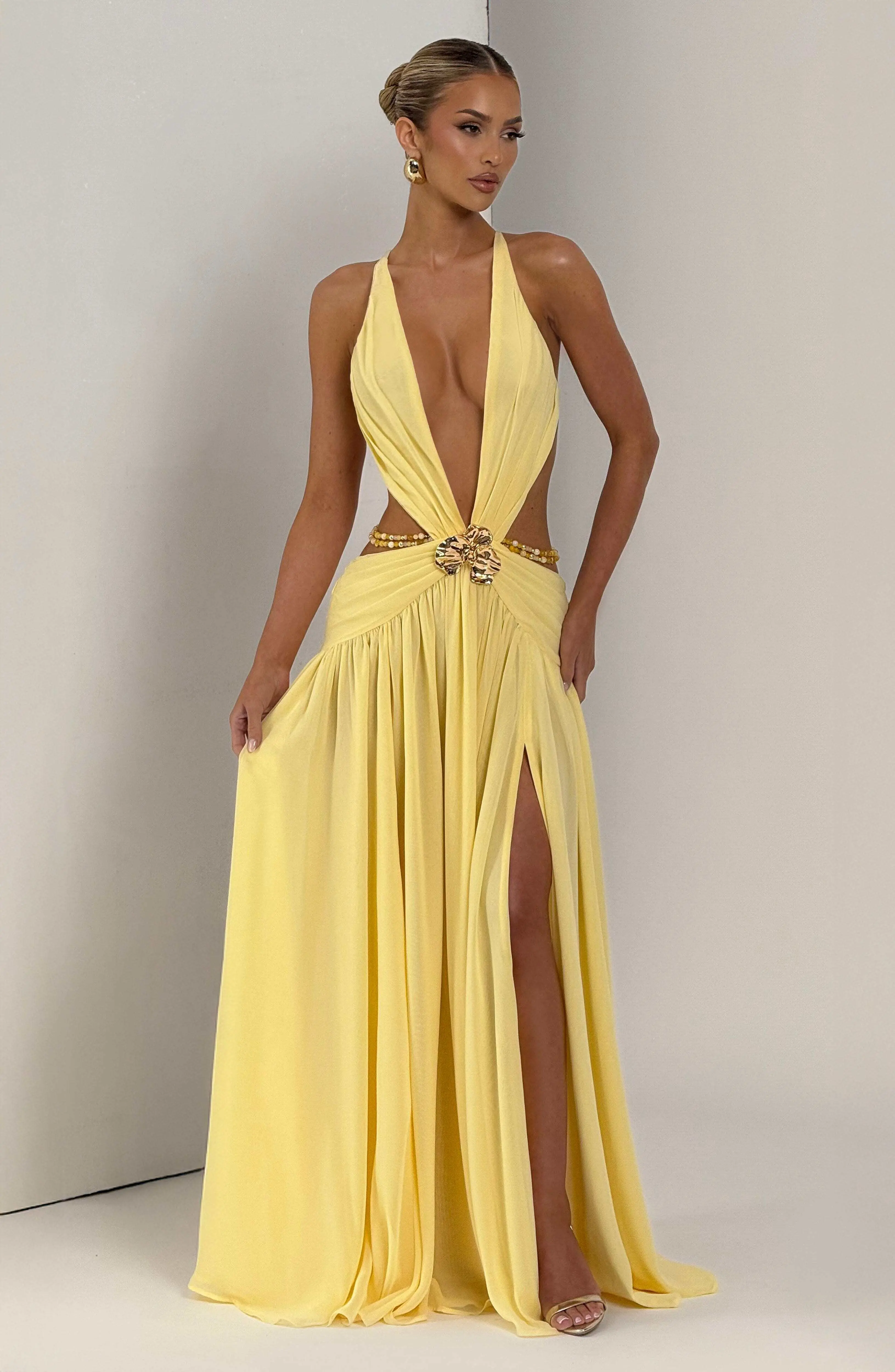 Indianna Maxi Dress - Lemon - Image 6