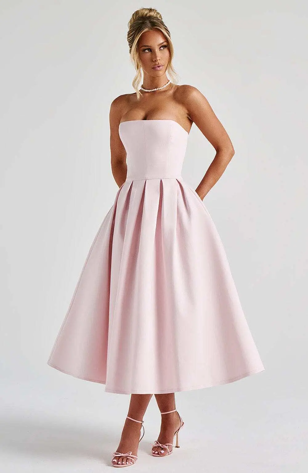 Edith Midi Dress - Blush - Image 7