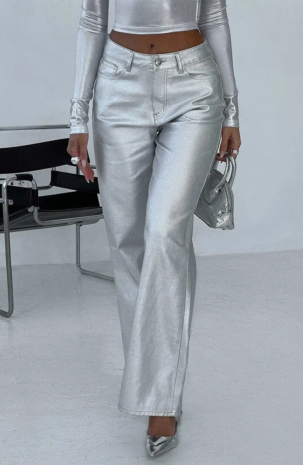 Cassidy Pant - Silver - Image 3