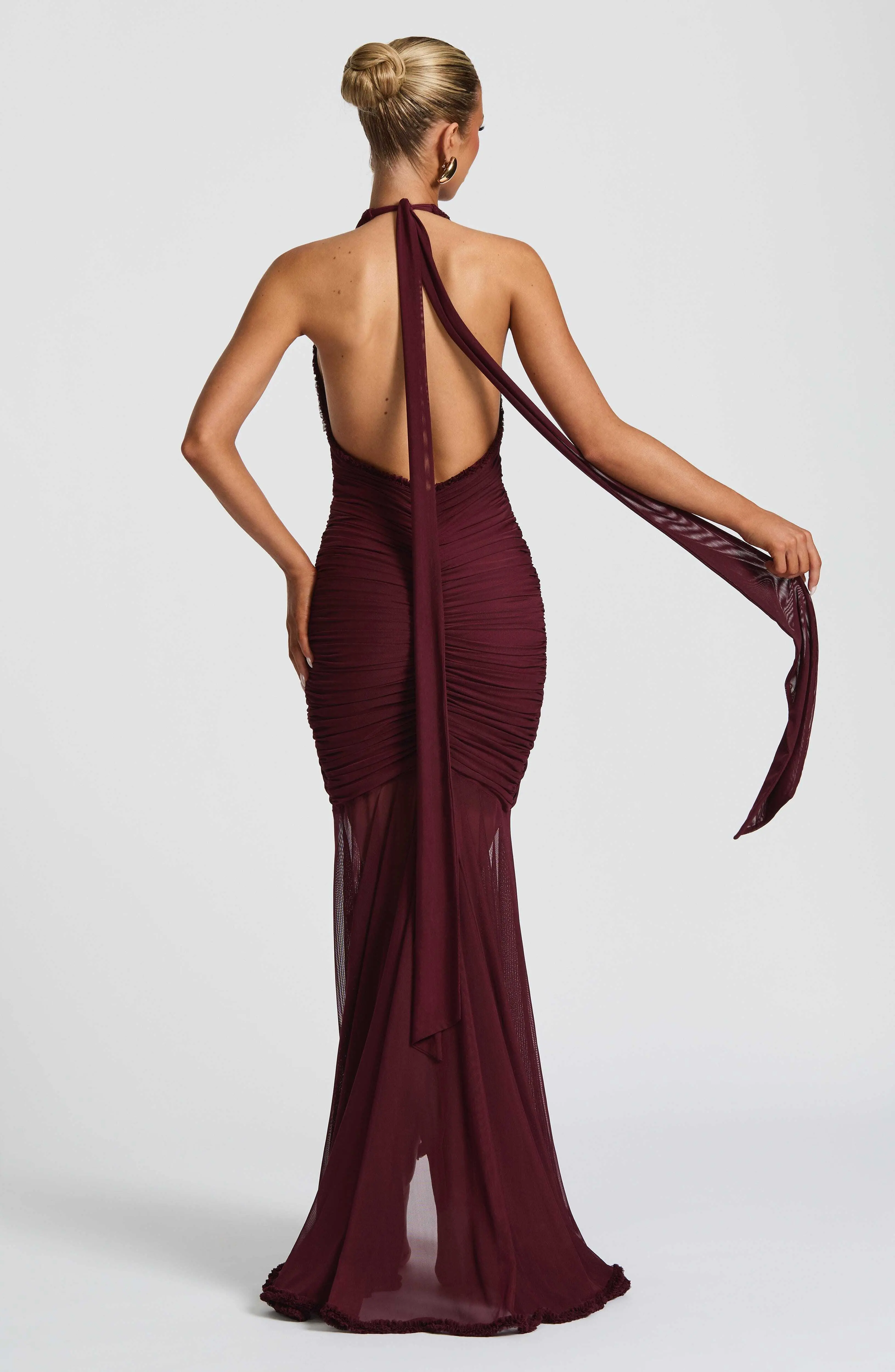 Janessa Maxi Dress - Cherry Lacquer - Image 3