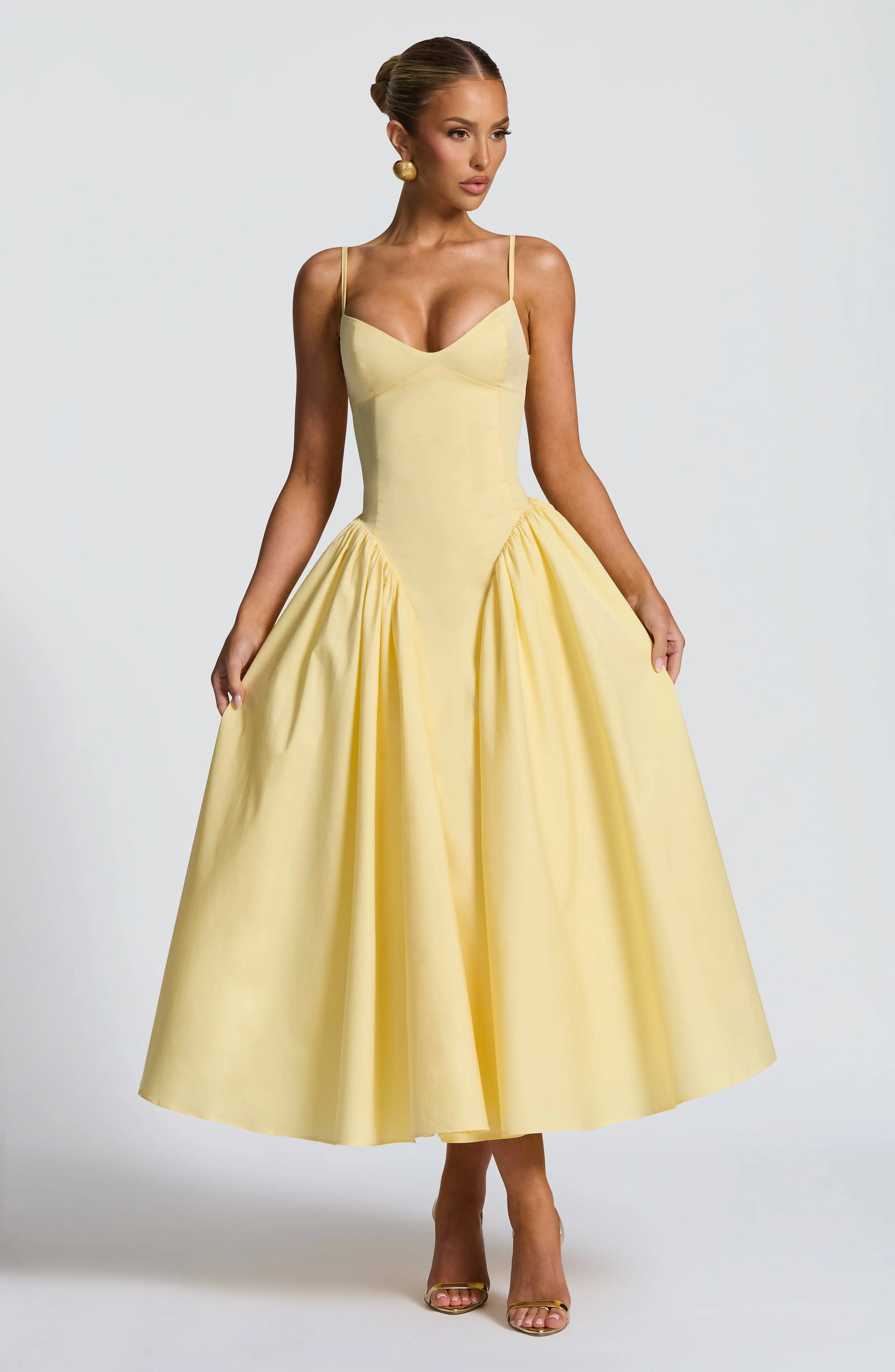 Emerson Midi Dress - Lemon - Image 7