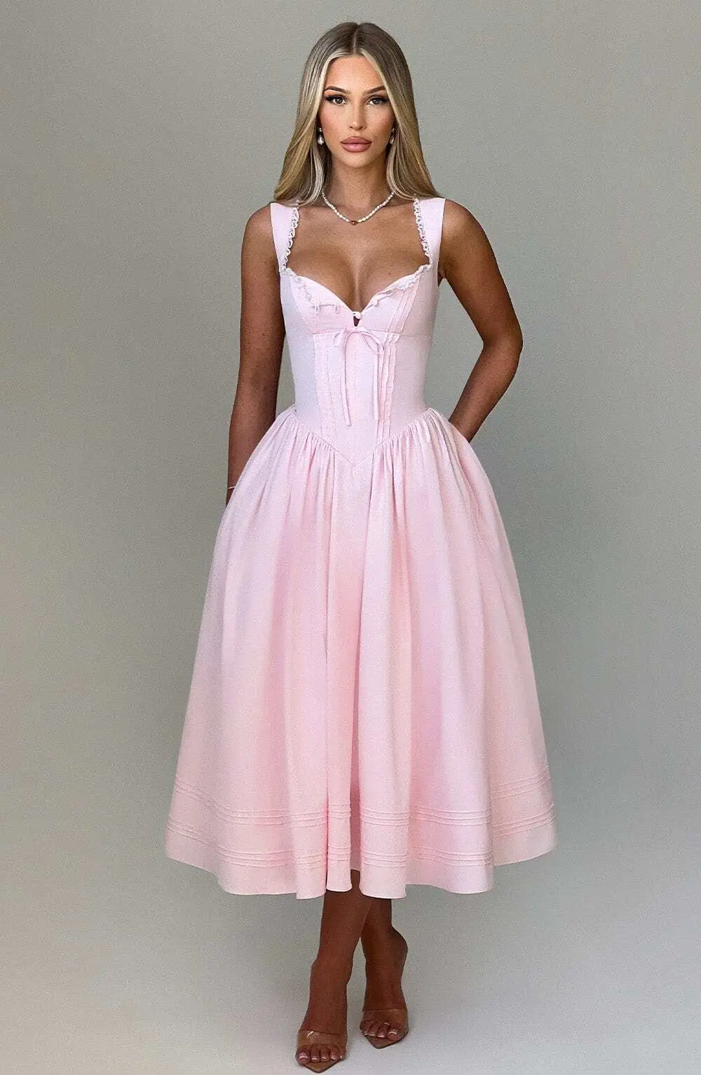 Marlena Midi Dress - Blush - Image 3