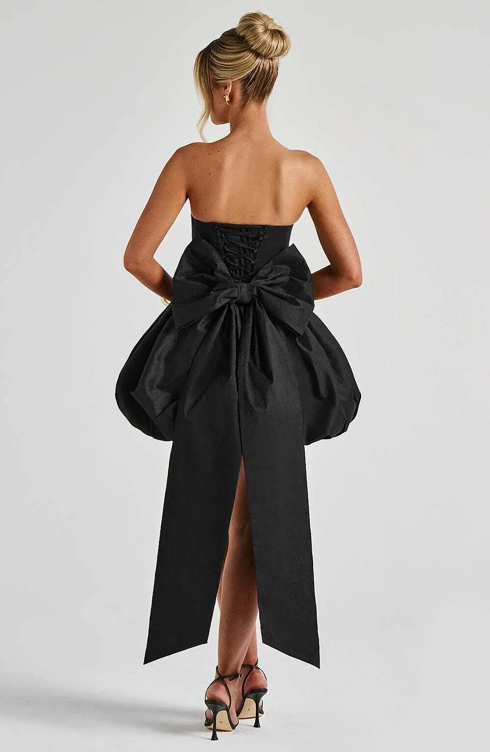 Lotus Mini Dress - Black - Image 2
