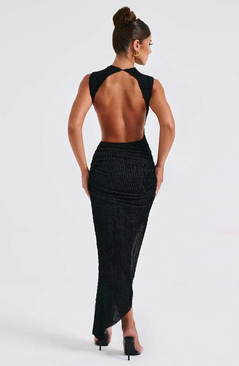 Aphrodite Midi Dress - Black - Image 12