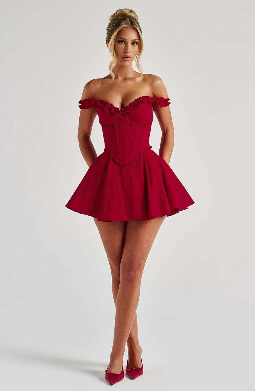Elva Playsuit - Red - Image 5