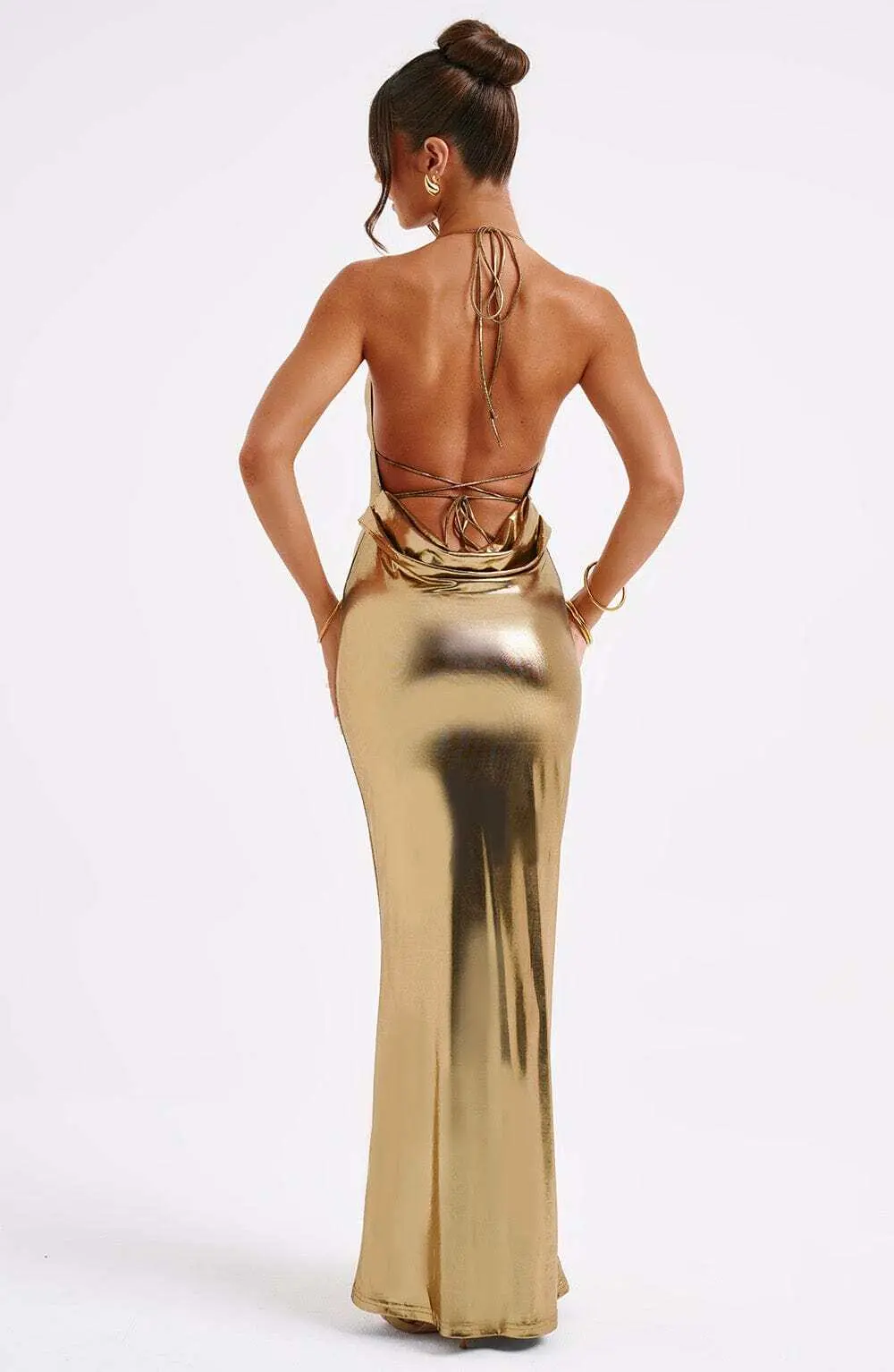 Talisa Maxi Dress - Gold - Image 3