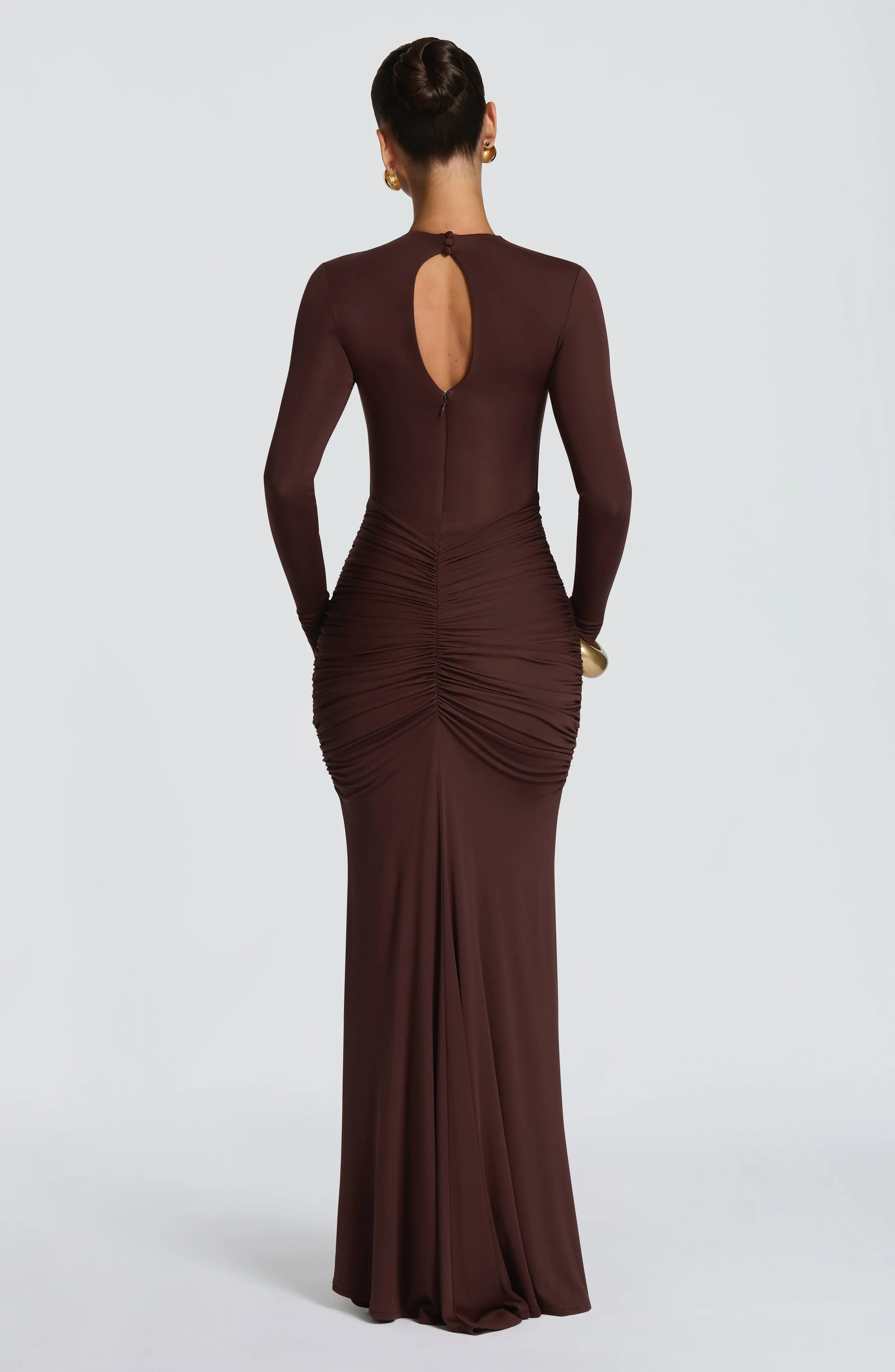 Oriane Maxi Dress - Plum Brown - Image 3