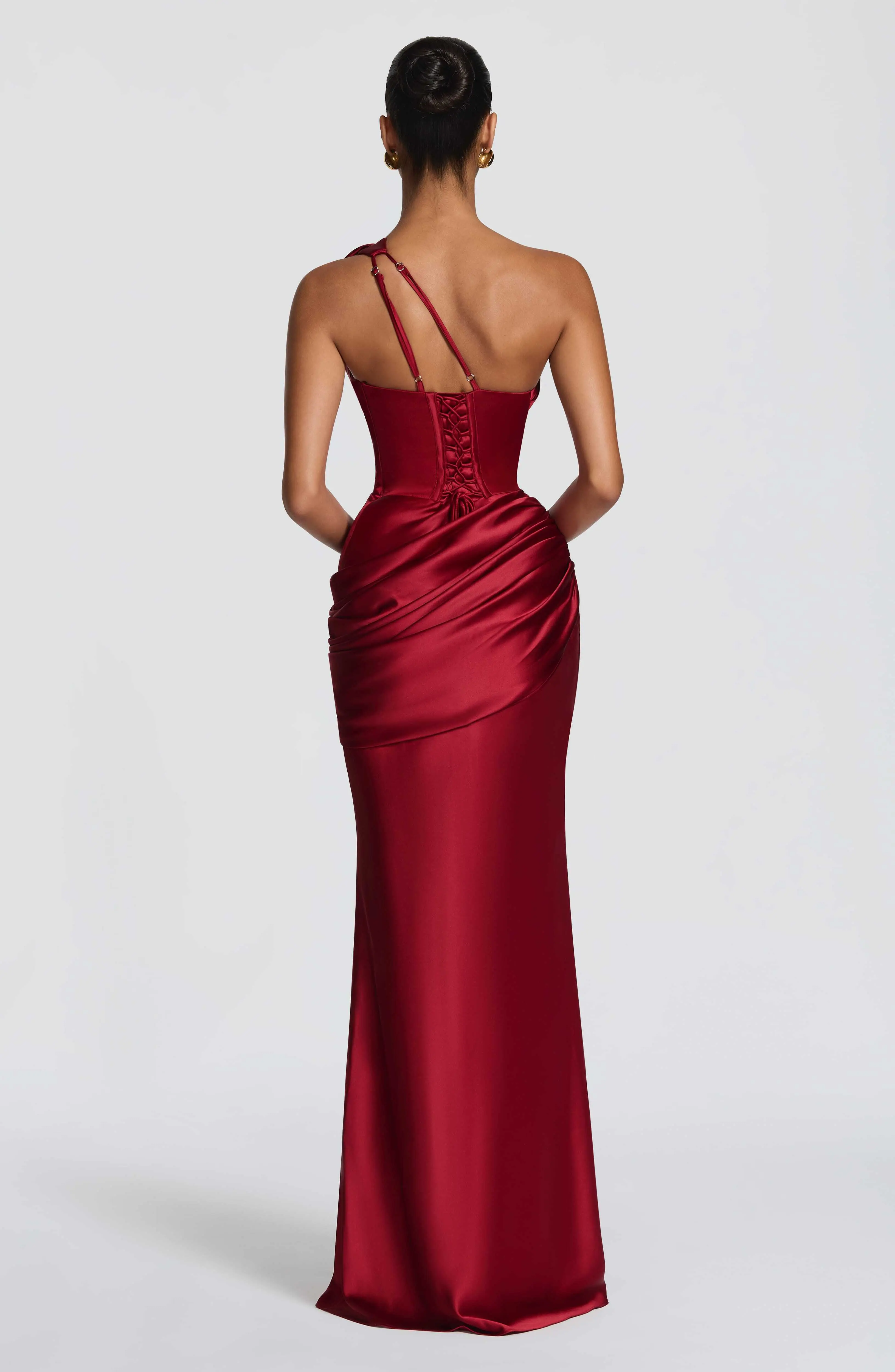 Emina Maxi Dress - Deep Red - Image 2