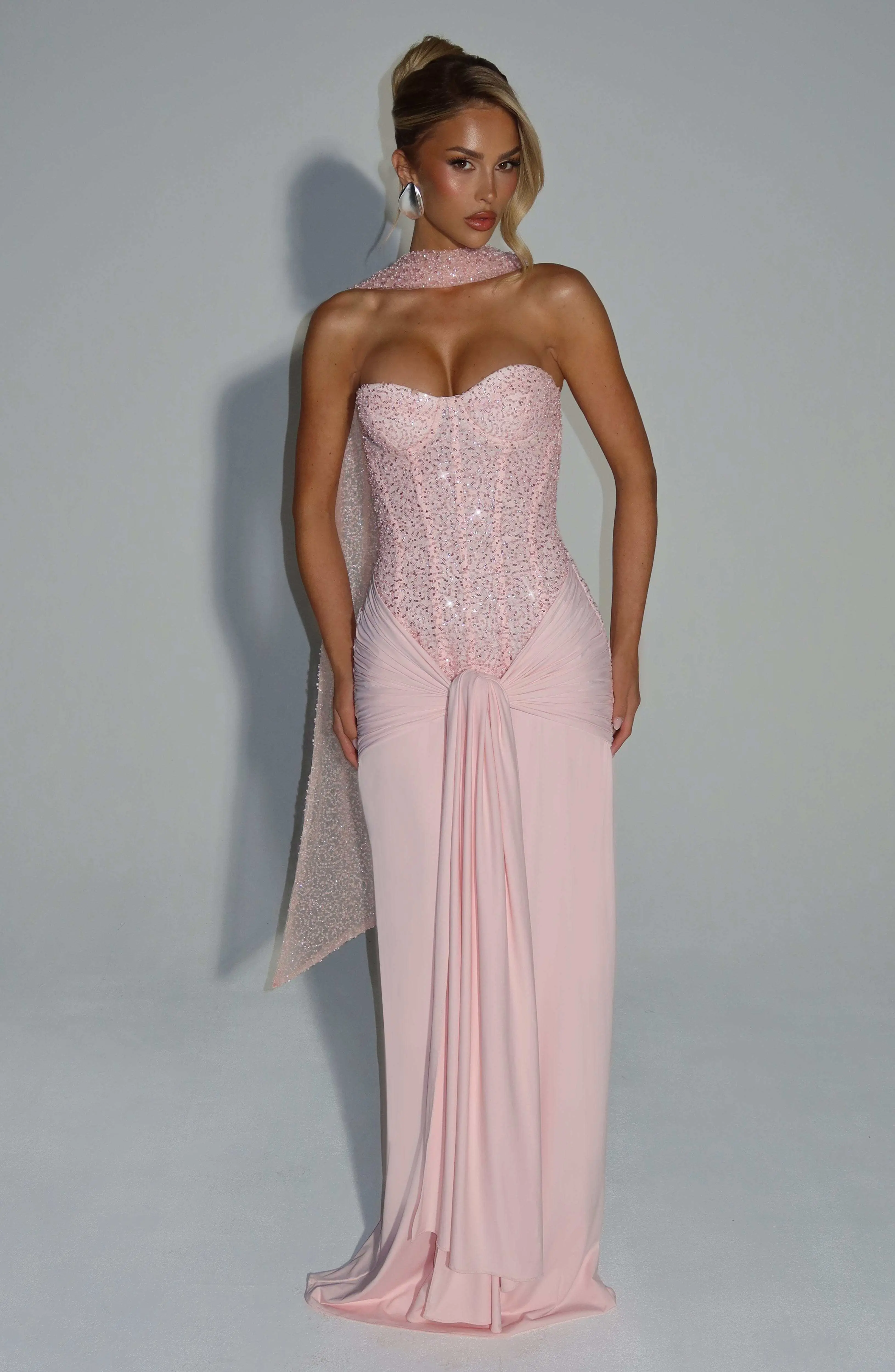 Carina Maxi Dress - Blush - Image 3
