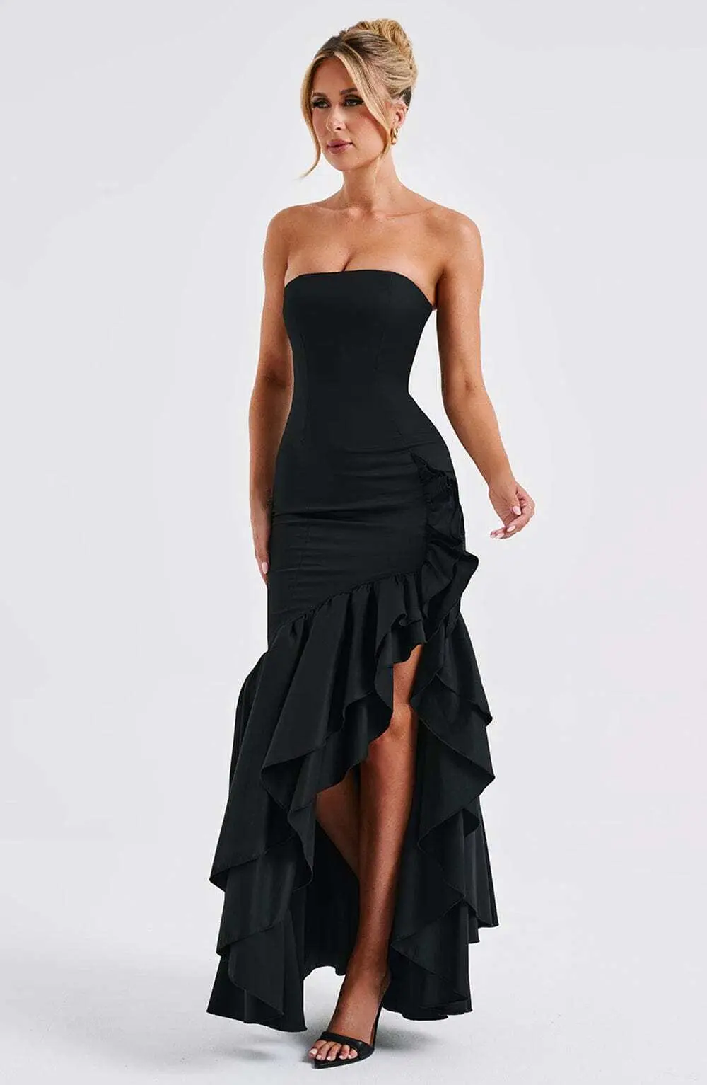Angelina Maxi Dress - Black - Image 10