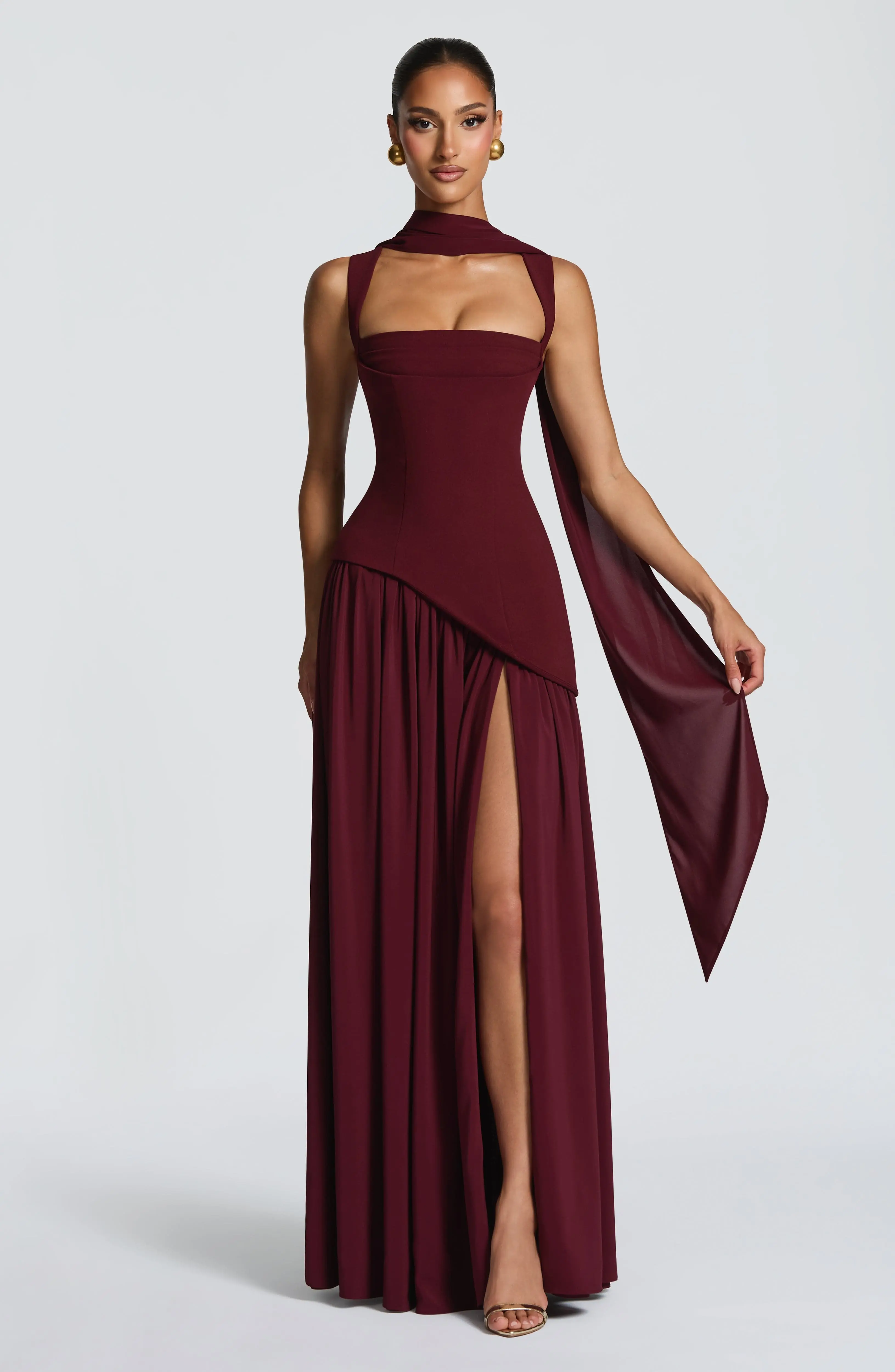 Tullulah Maxi Dress - Cherry Lacquer - Image 5