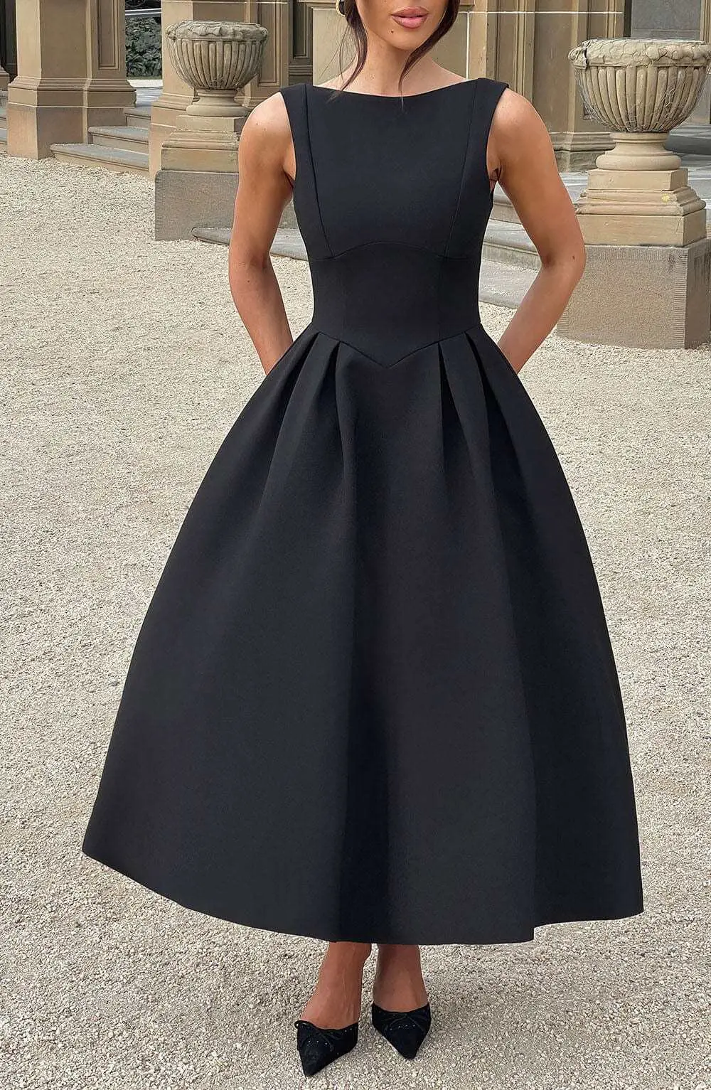 Clarabella Midi Dress - Black - Image 3