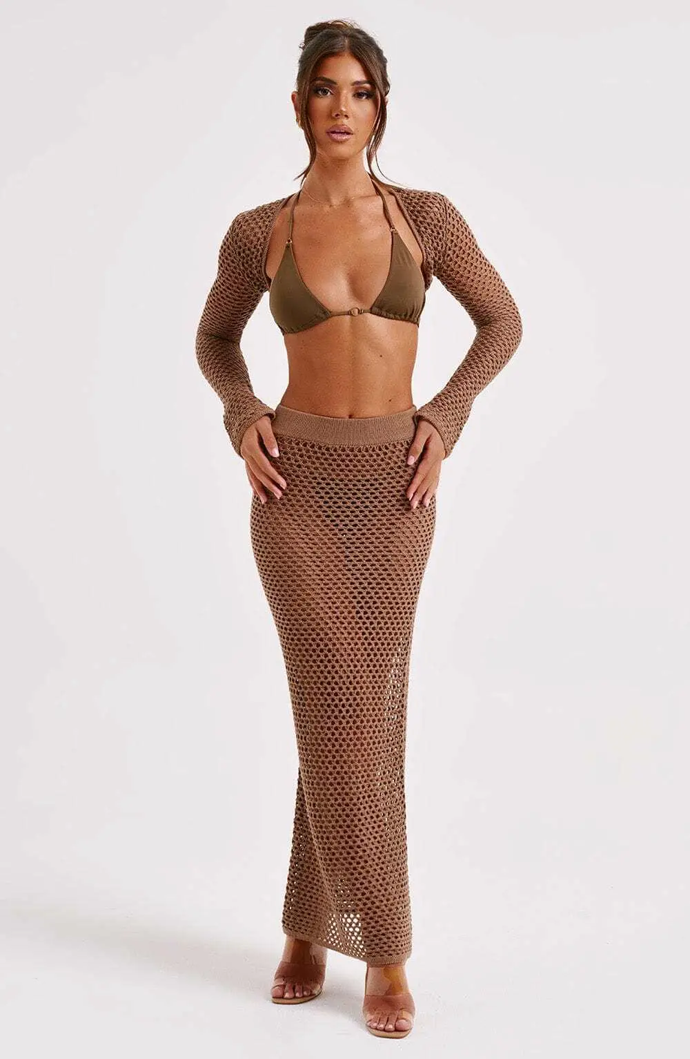Riella Maxi Skirt - Chocolate - Image 3
