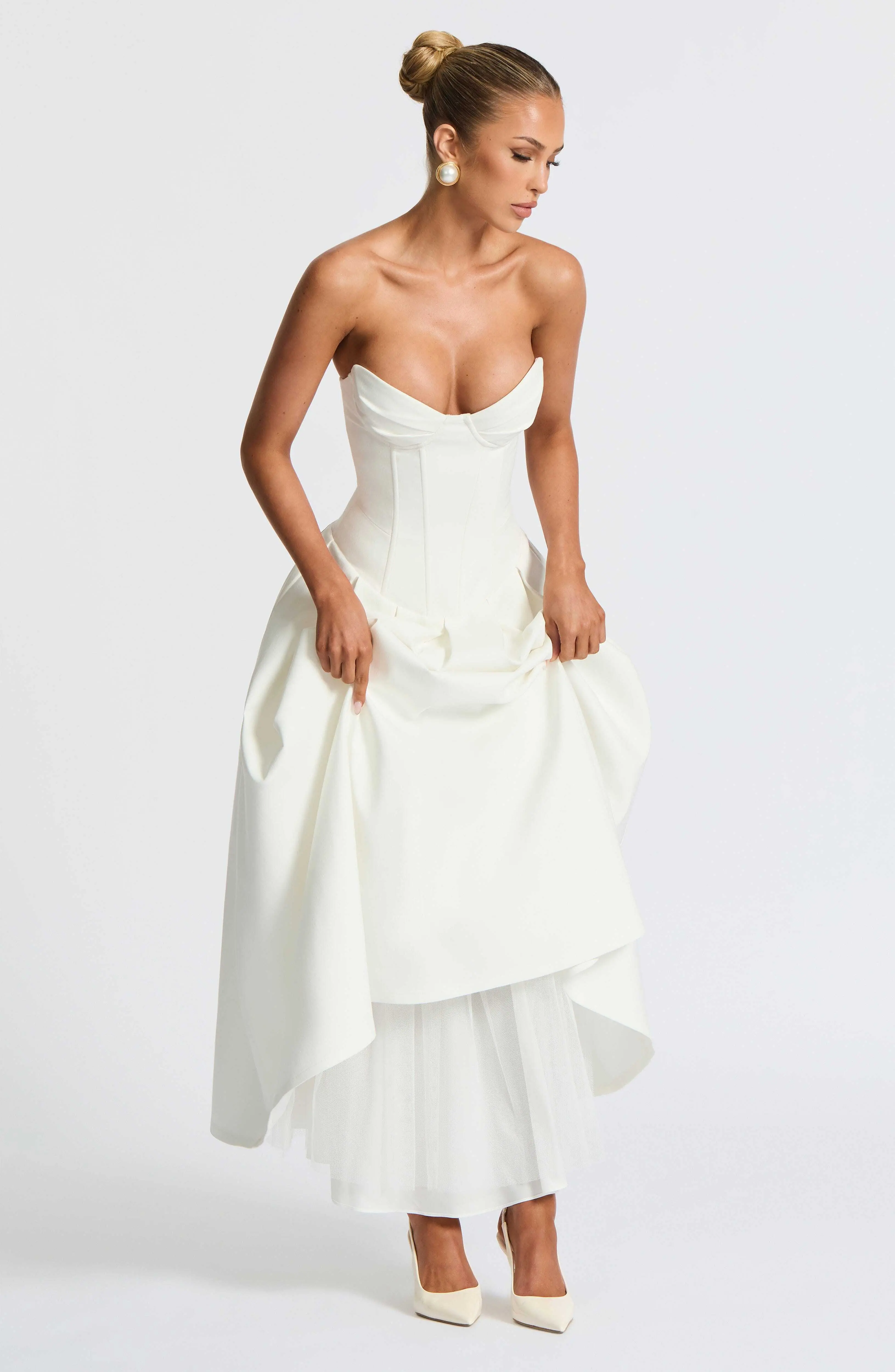 Salma Midi Dress - Ivory - Image 2