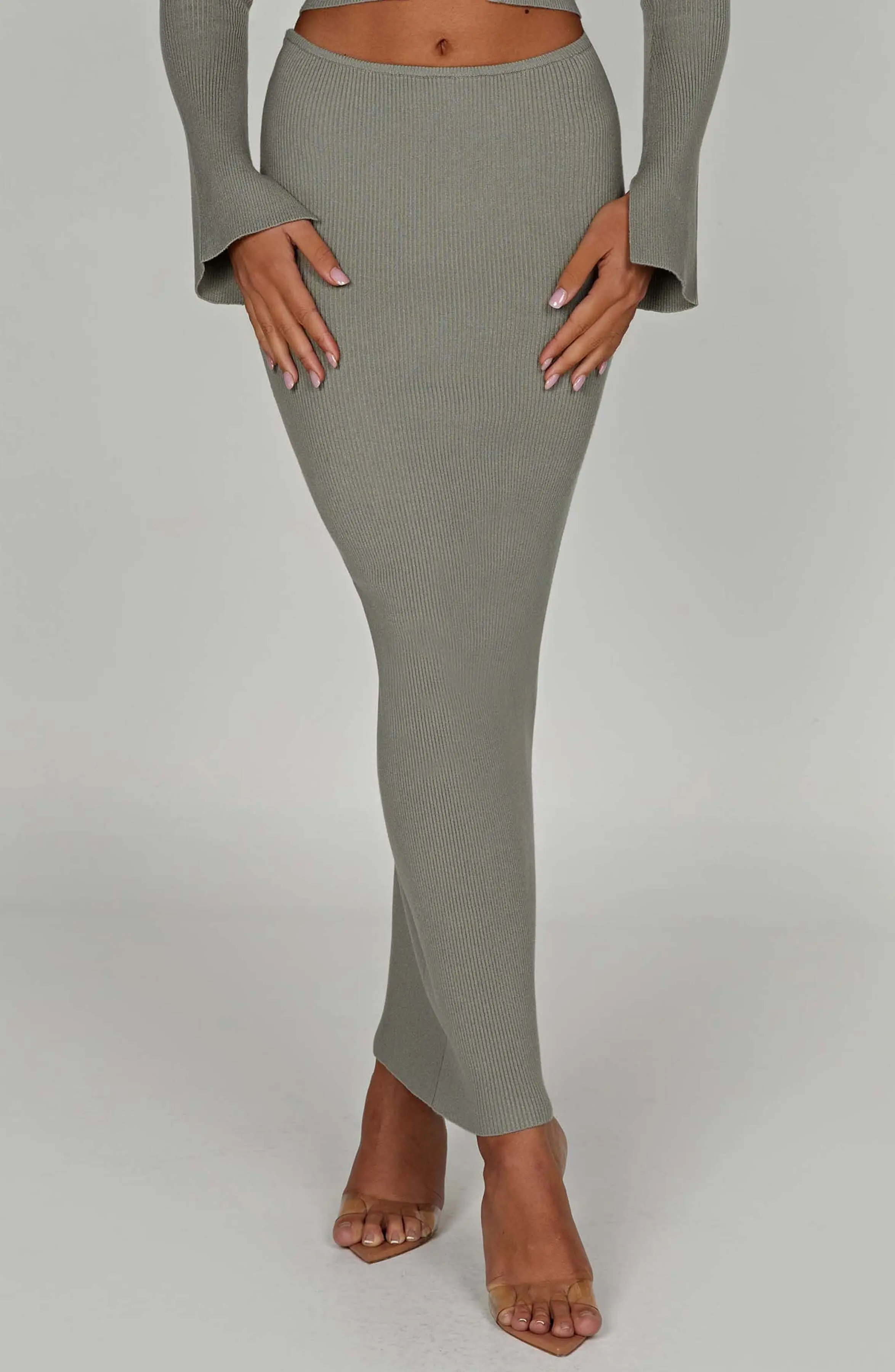 Elia Maxi Skirt - Khaki - Image 2