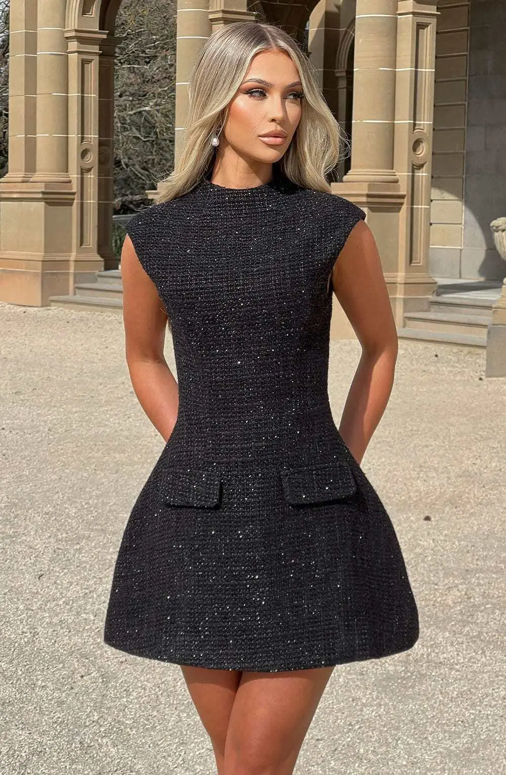 Blake Mini Dress - Black - Image 12