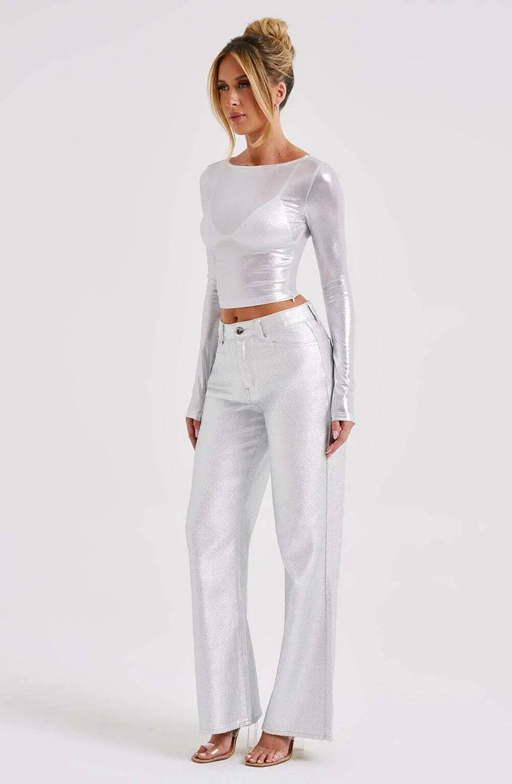 Cassidy Pant - Silver - Image 12