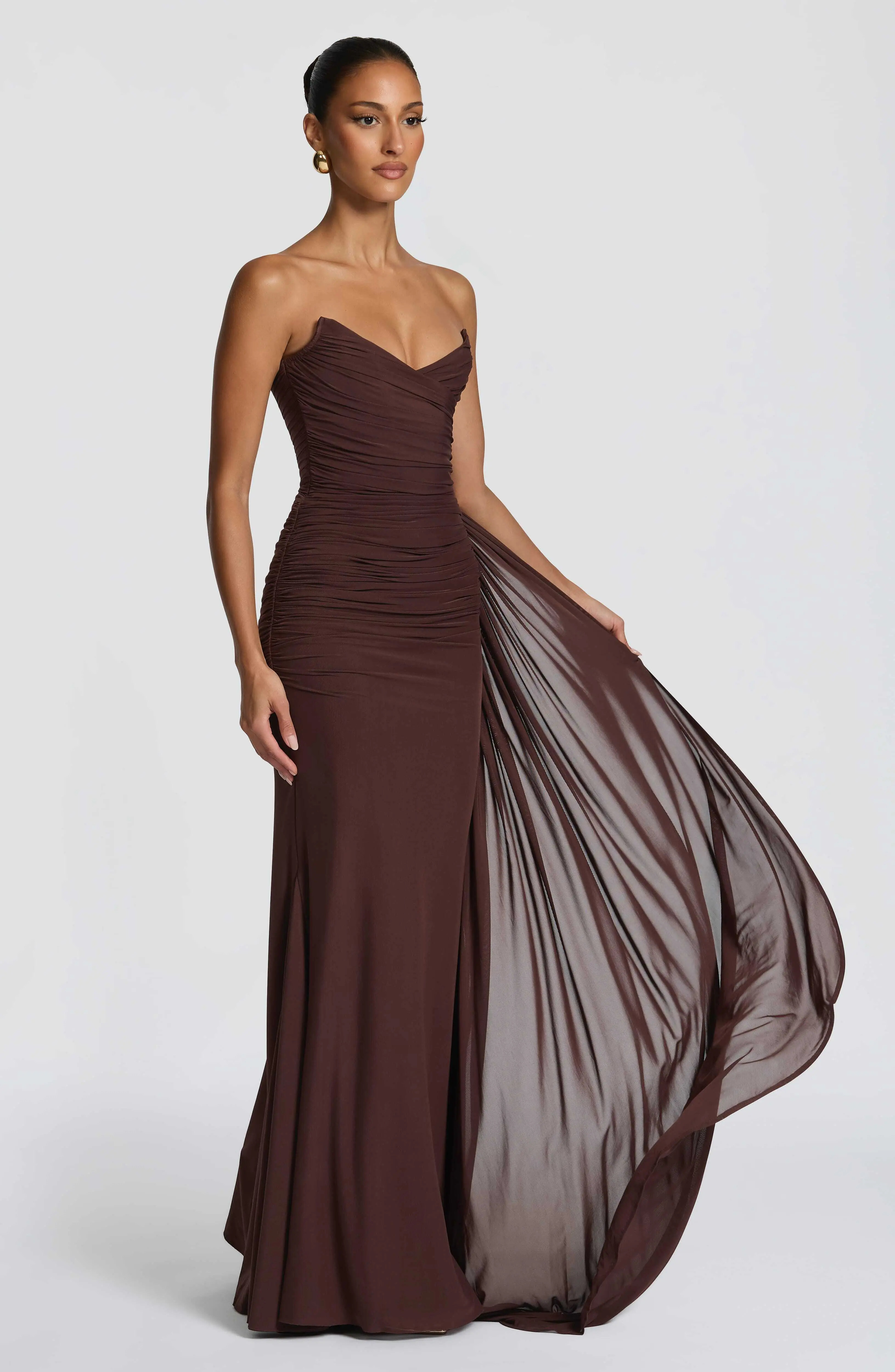 Ashika Maxi Dress - Plum Brown - Image 5