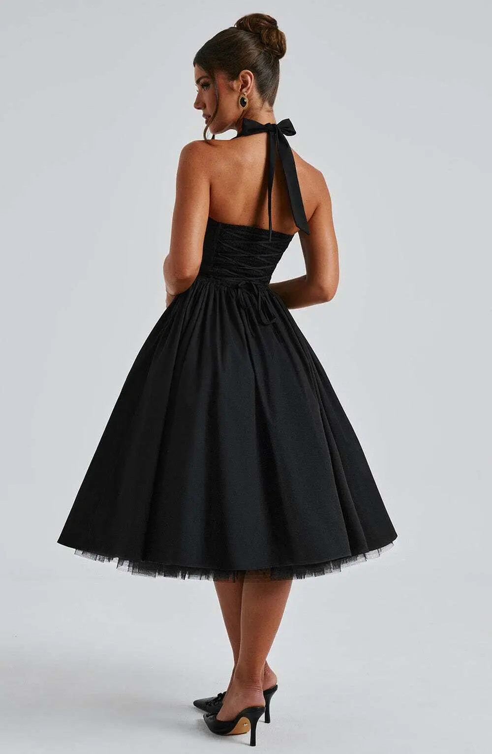 Cressida Midi Dress - Black - Image 12