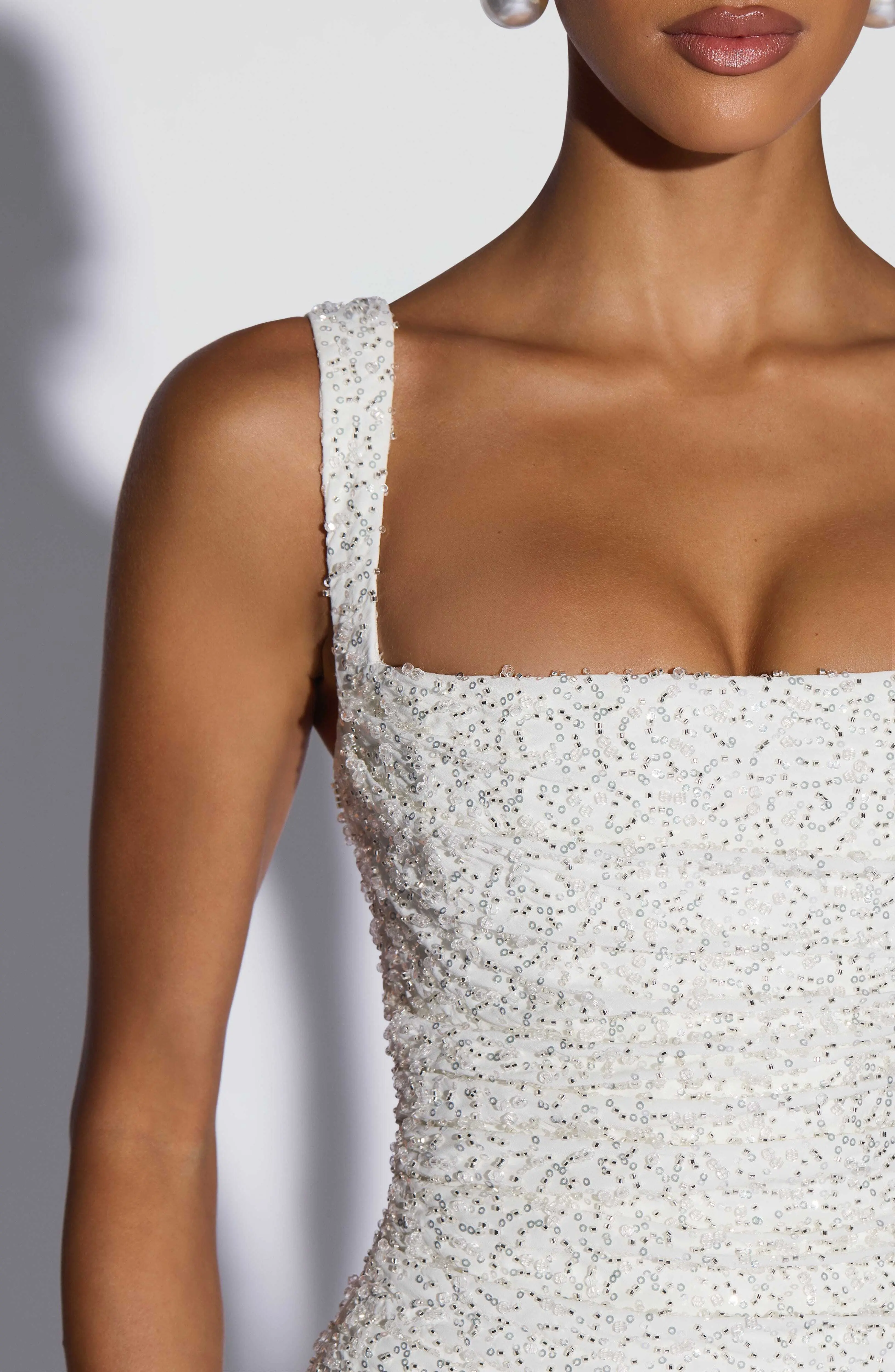 Calanthe Maxi Dress - Ivory Sparkle - Image 7
