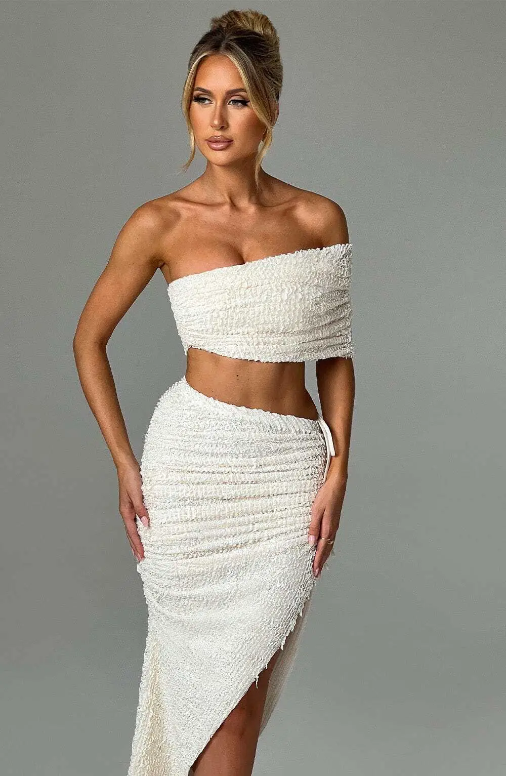 Zina Midi Skirt - Ivory - Image 5