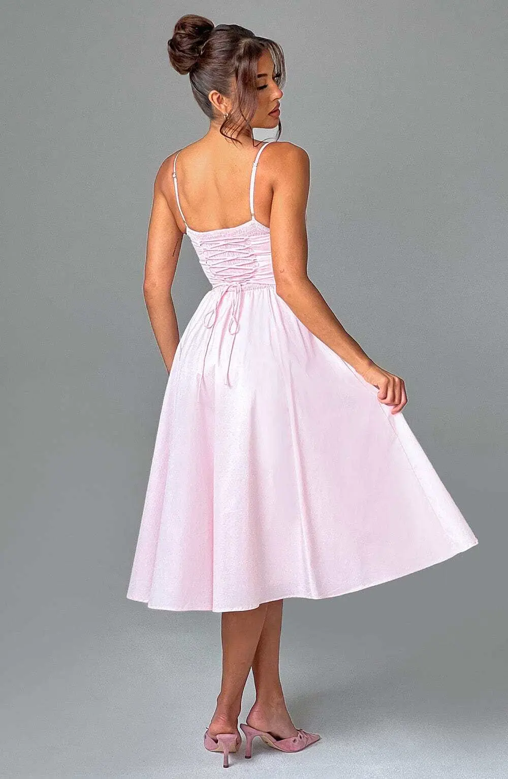 Mariella Midi Dress - Blush - Image 2