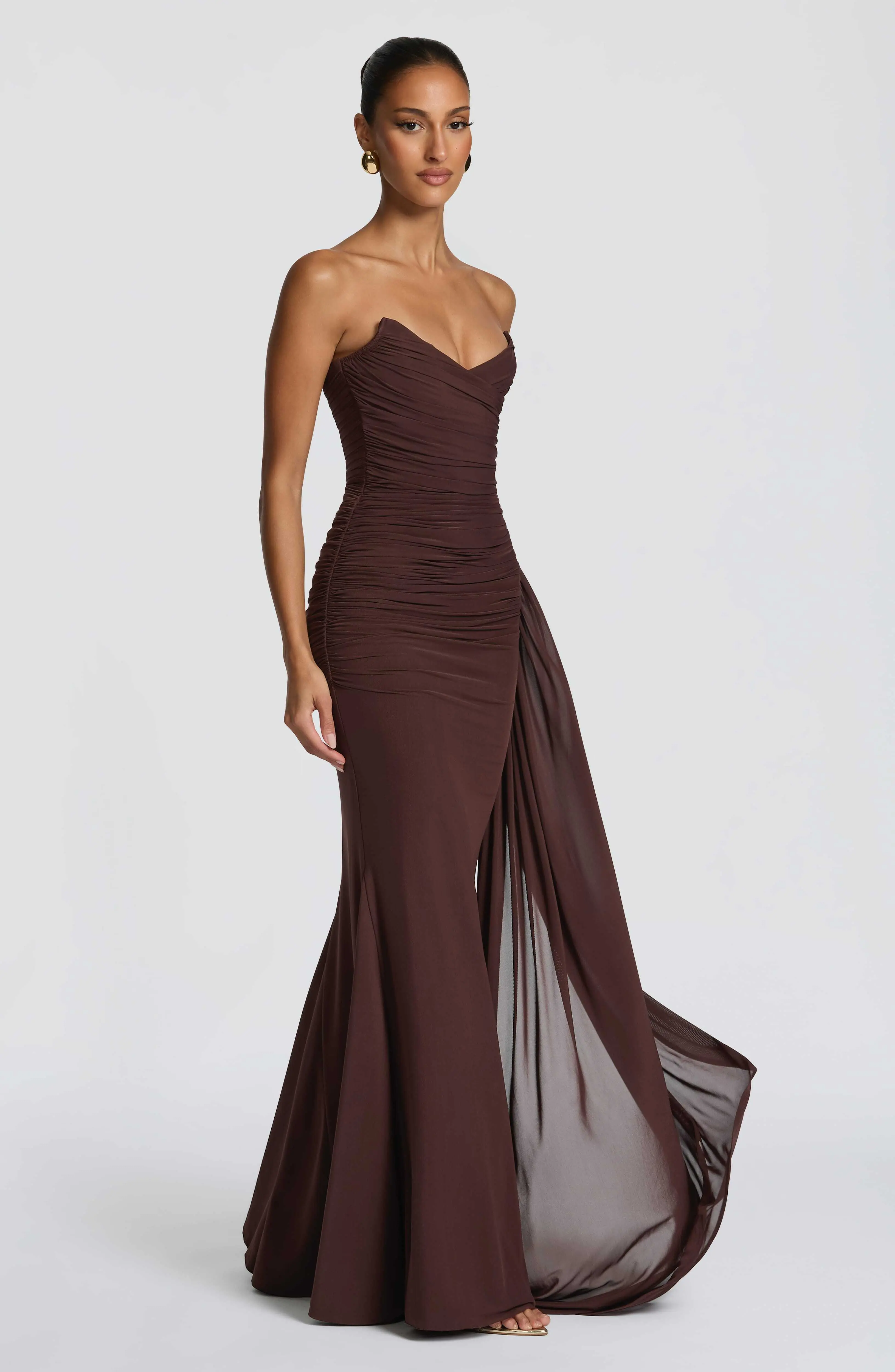 Ashika Maxi Dress - Plum Brown - Image 7