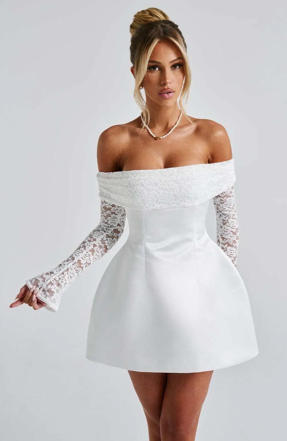 Georgianna Mini Dress - Ivory - Image 9
