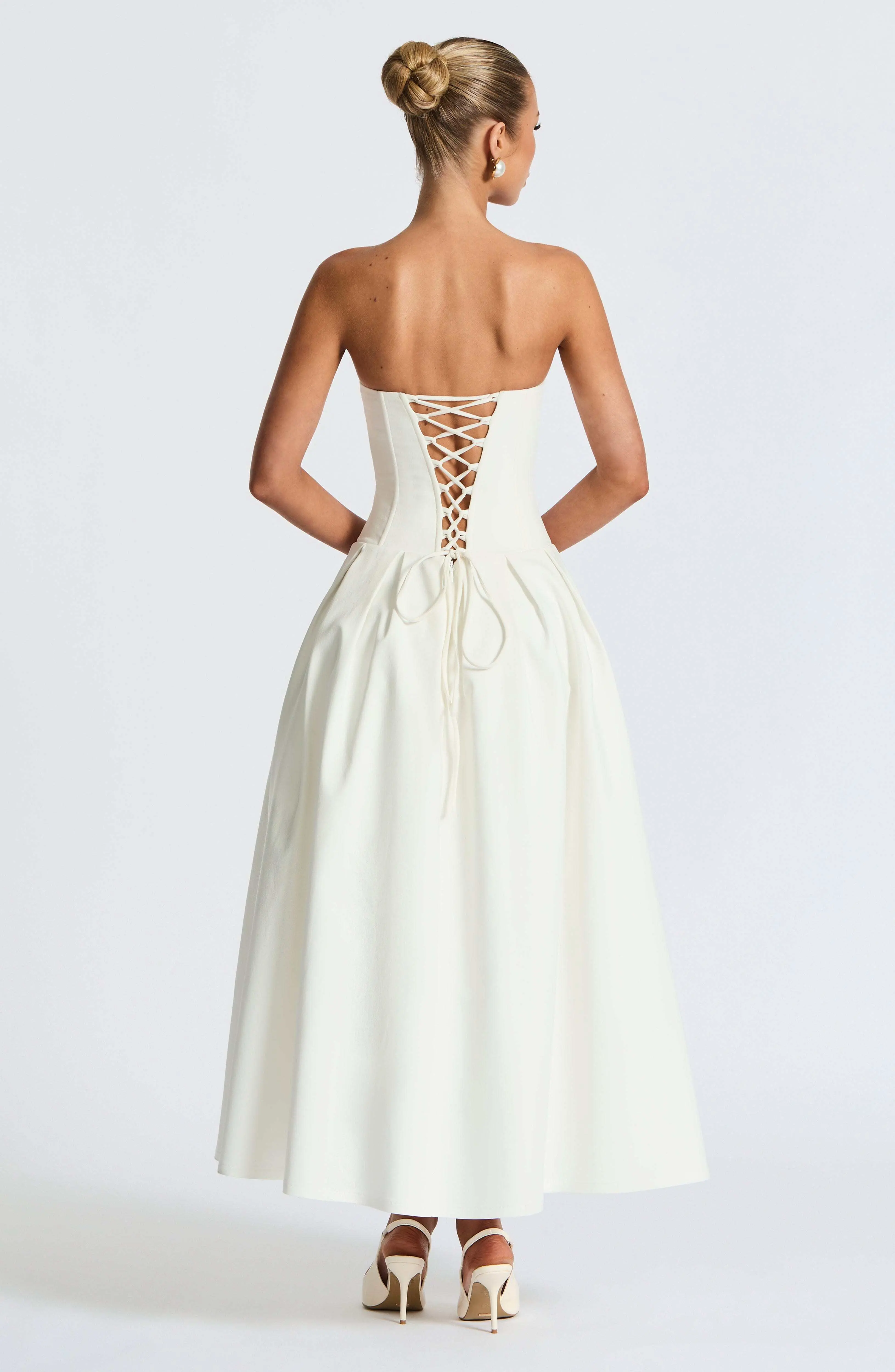 Salma Midi Dress - Ivory - Image 3