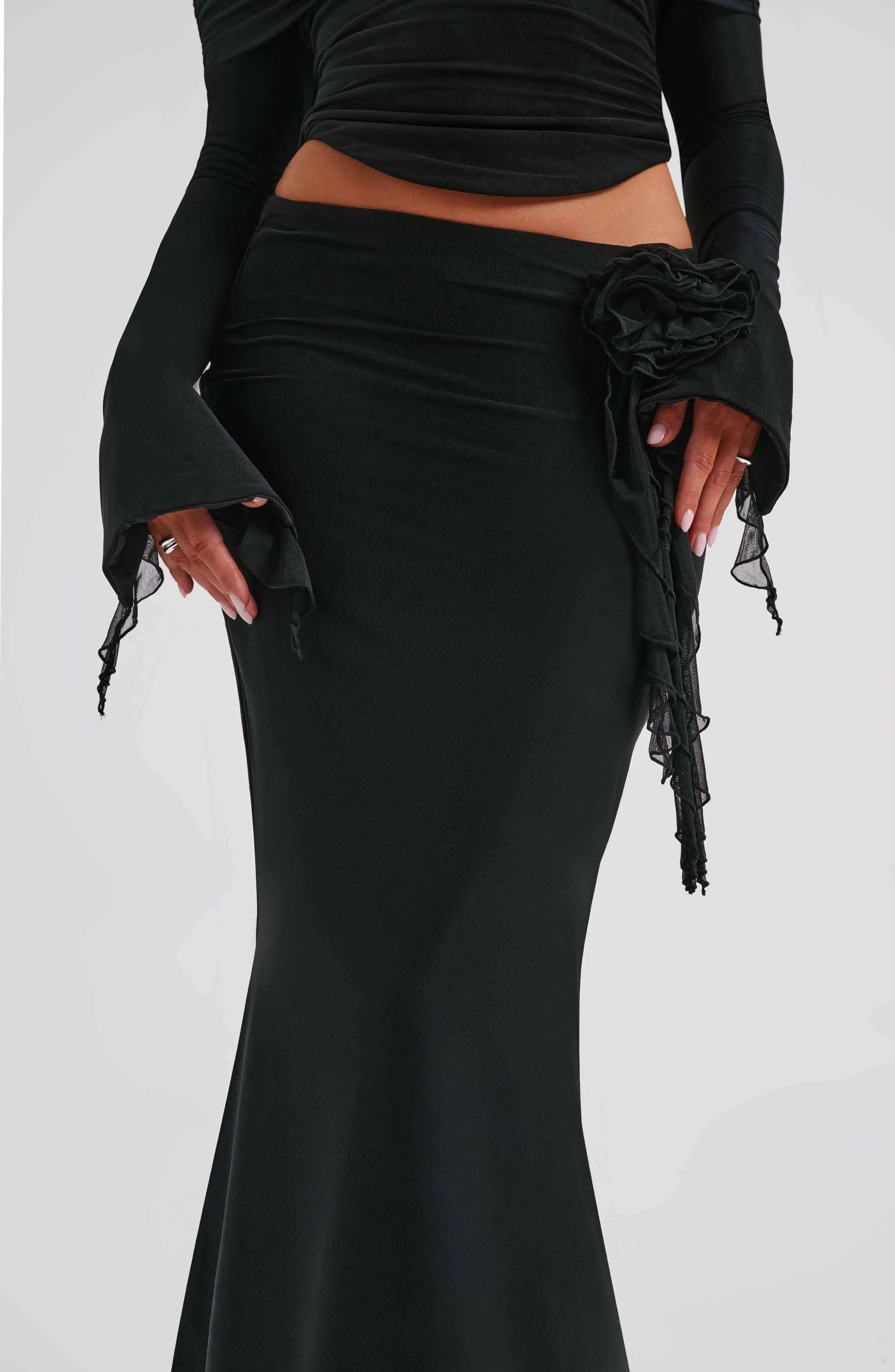 Deema Maxi Skirt - Black - Image 5