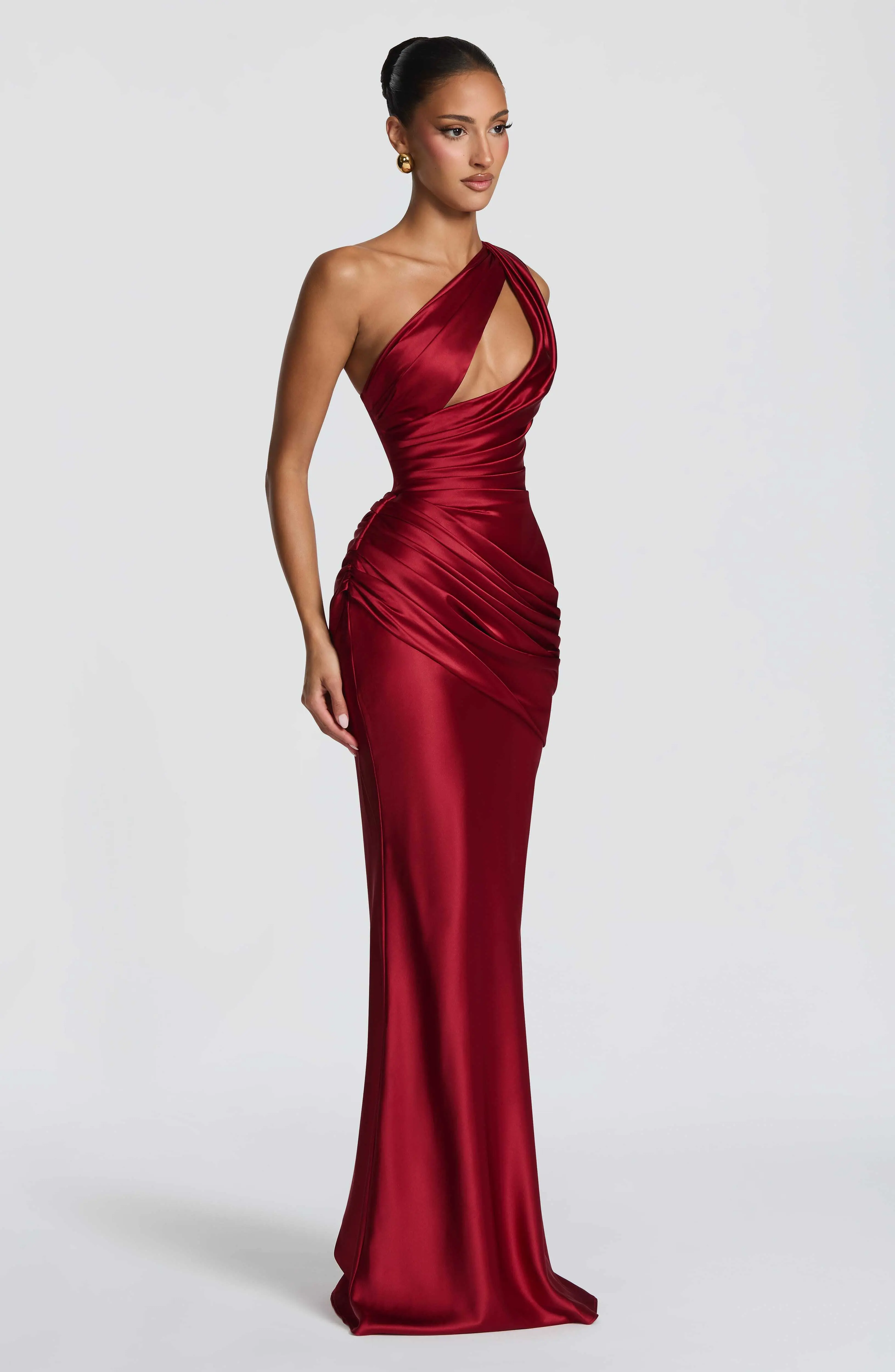 Emina Maxi Dress - Deep Red - Image 3