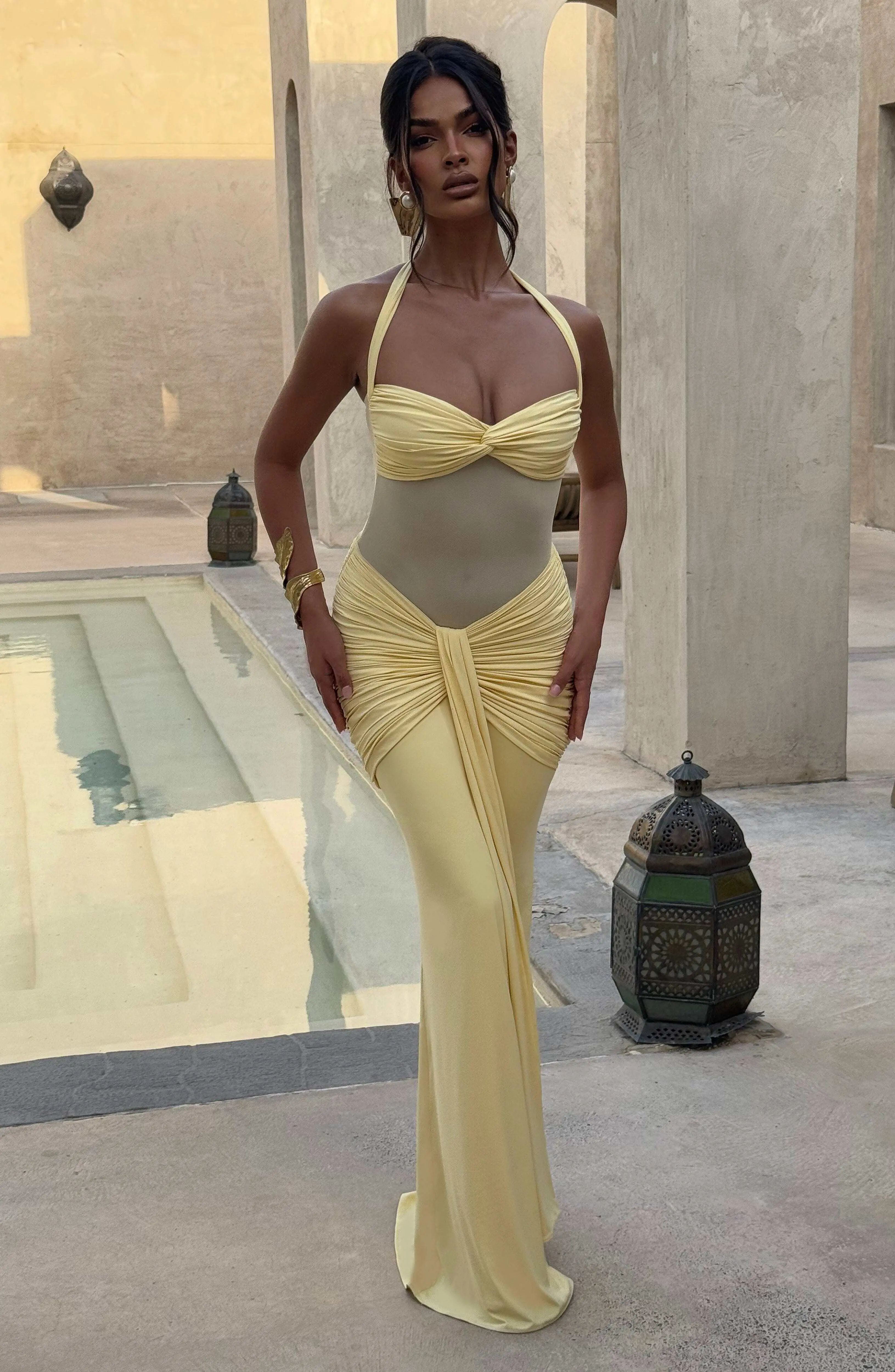 Vixen Maxi Dress - Lemon - Image 2